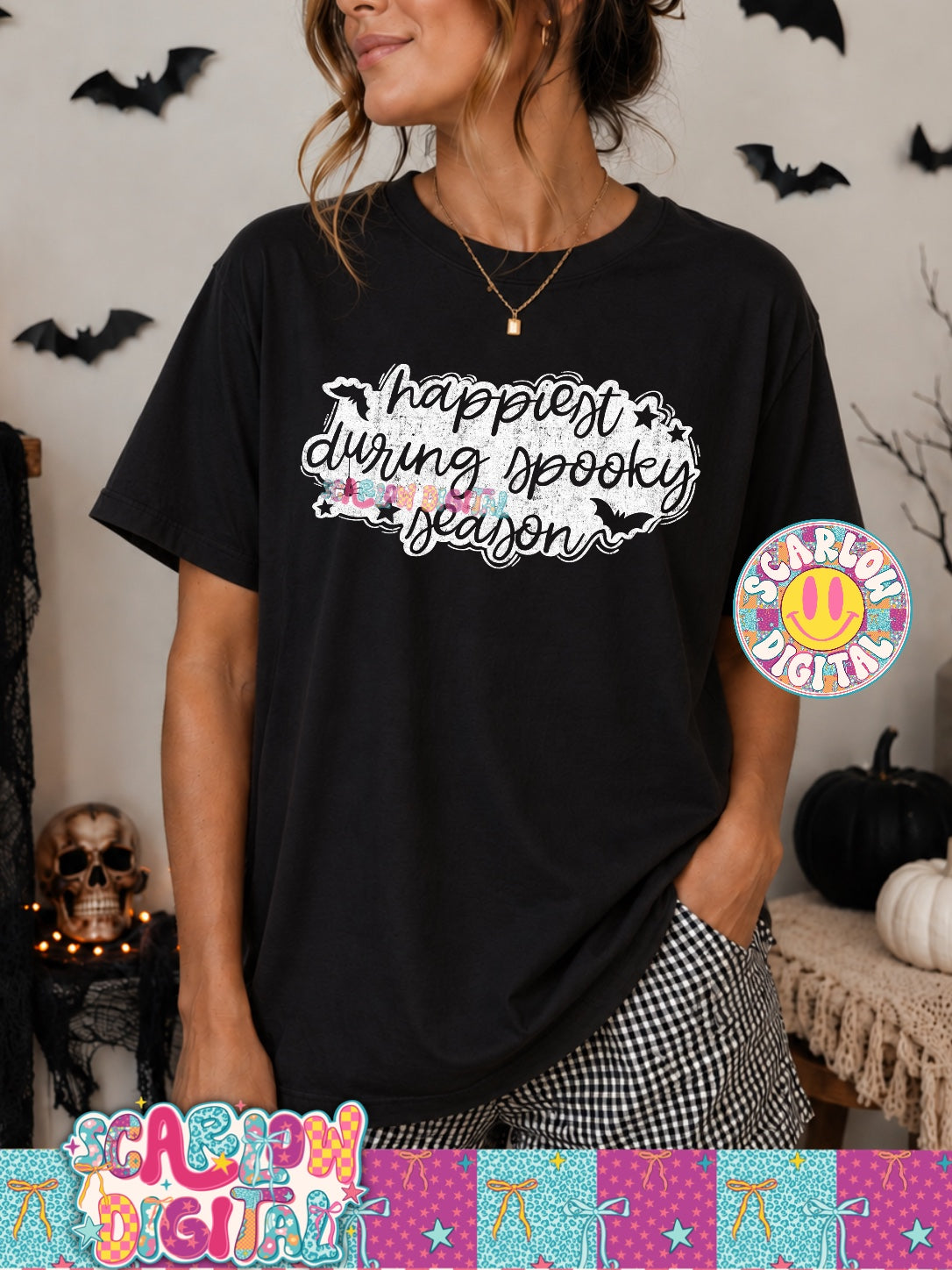 Happiest When It's Spooky Season PNG Digital Design 2