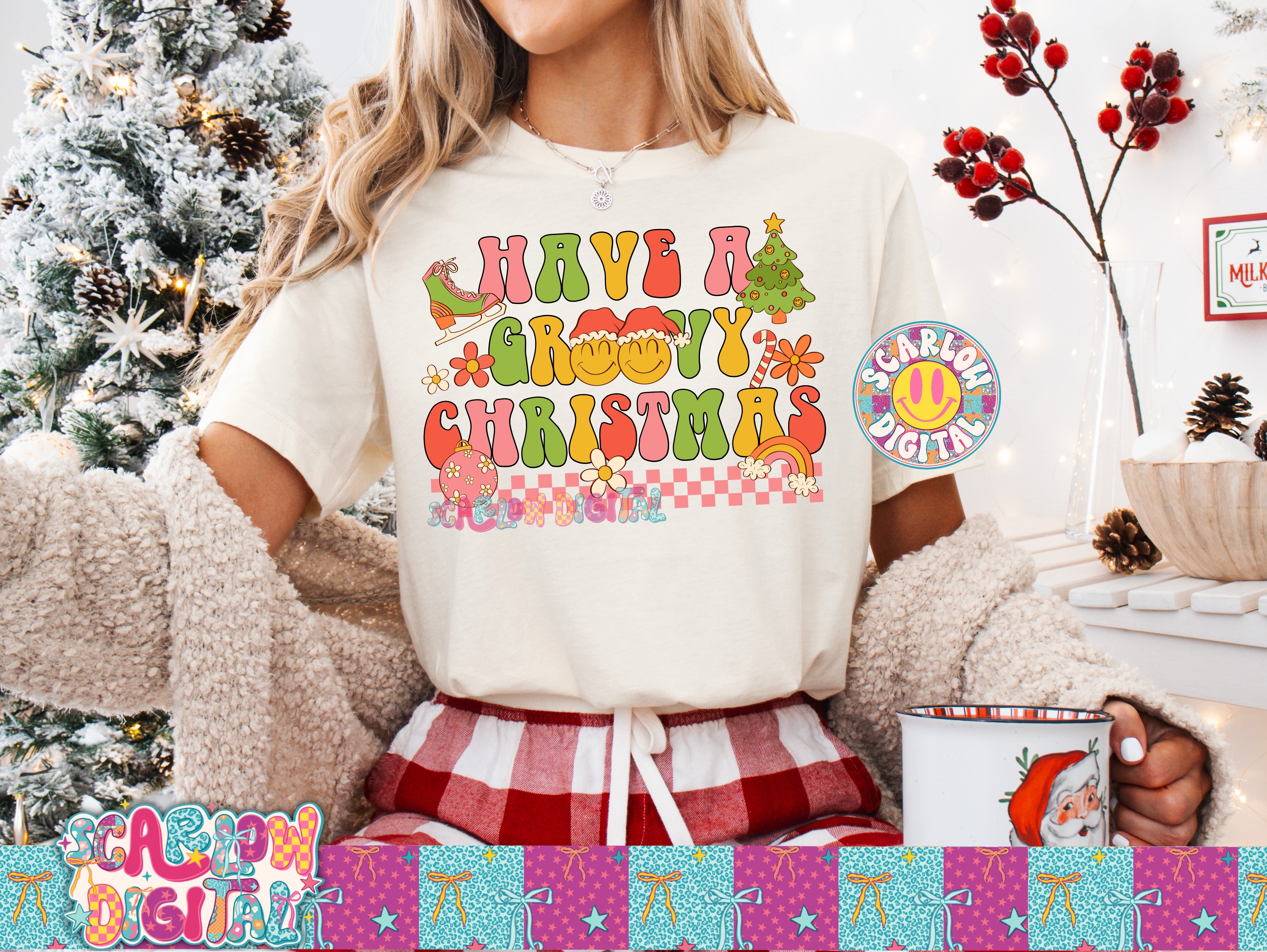 Have a Groovy Christmas PNG Digital Design 2