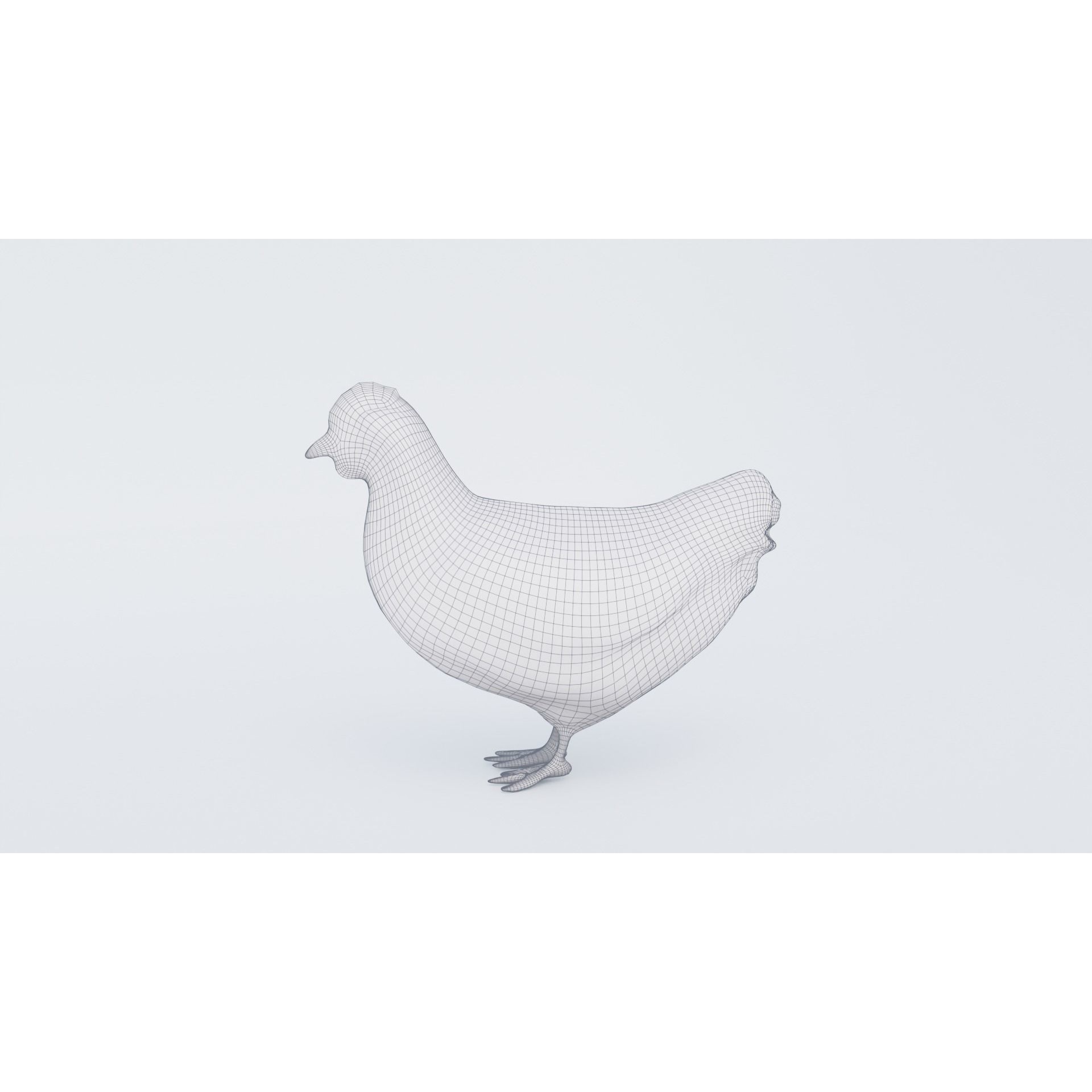 Hen Animal Free 3D model 7