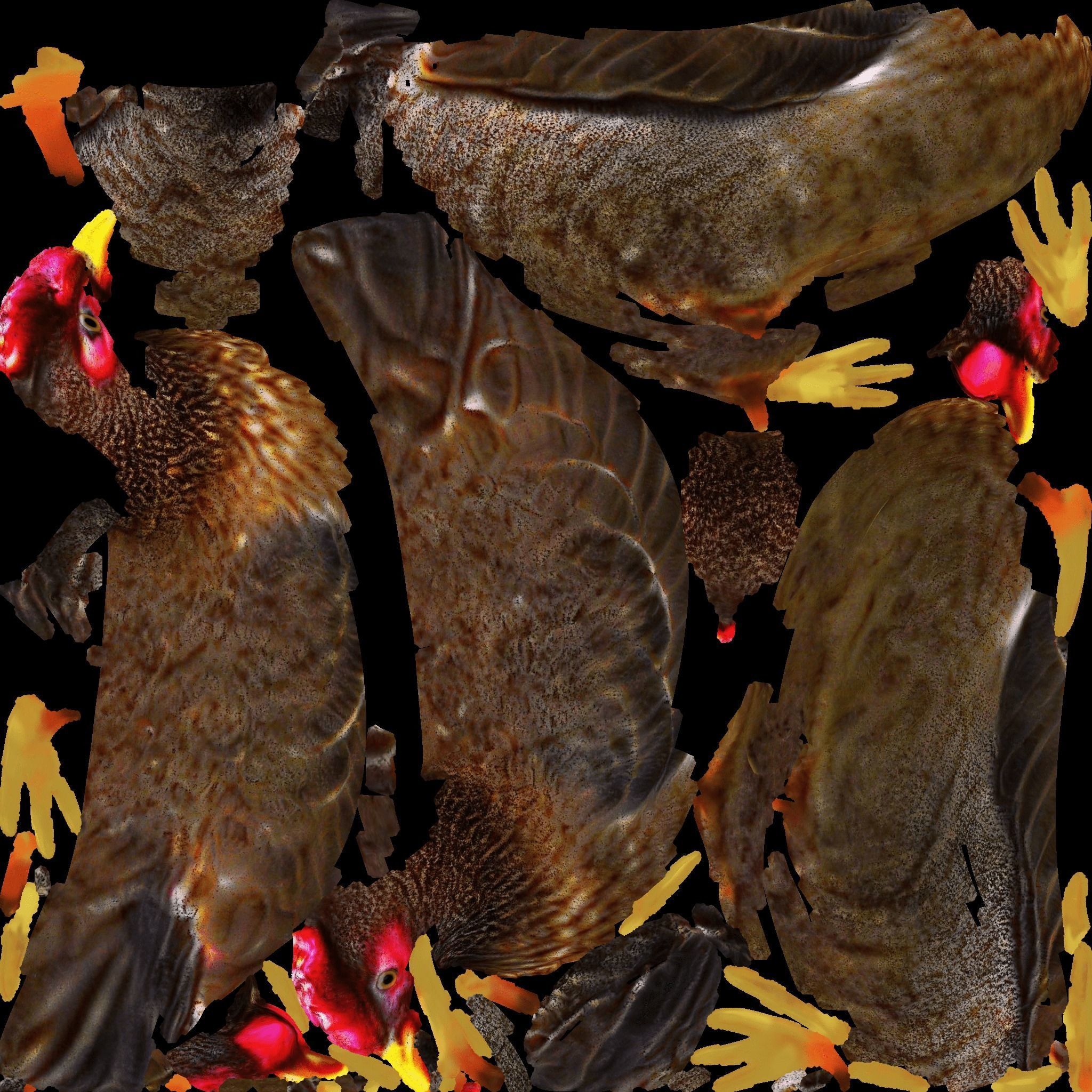 Hen Animal Free 3D model 8