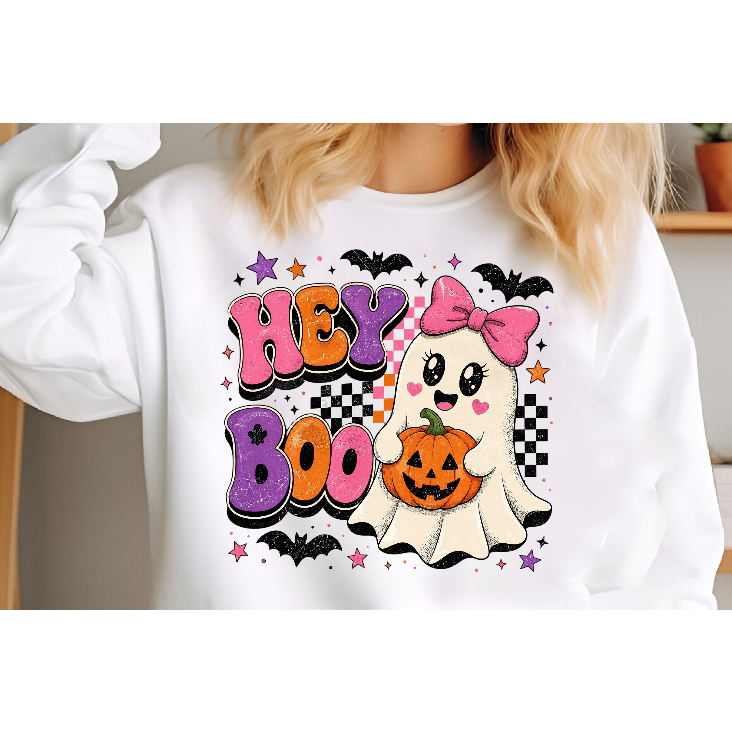 Hey Boo Halloween Sublimation PNG 3