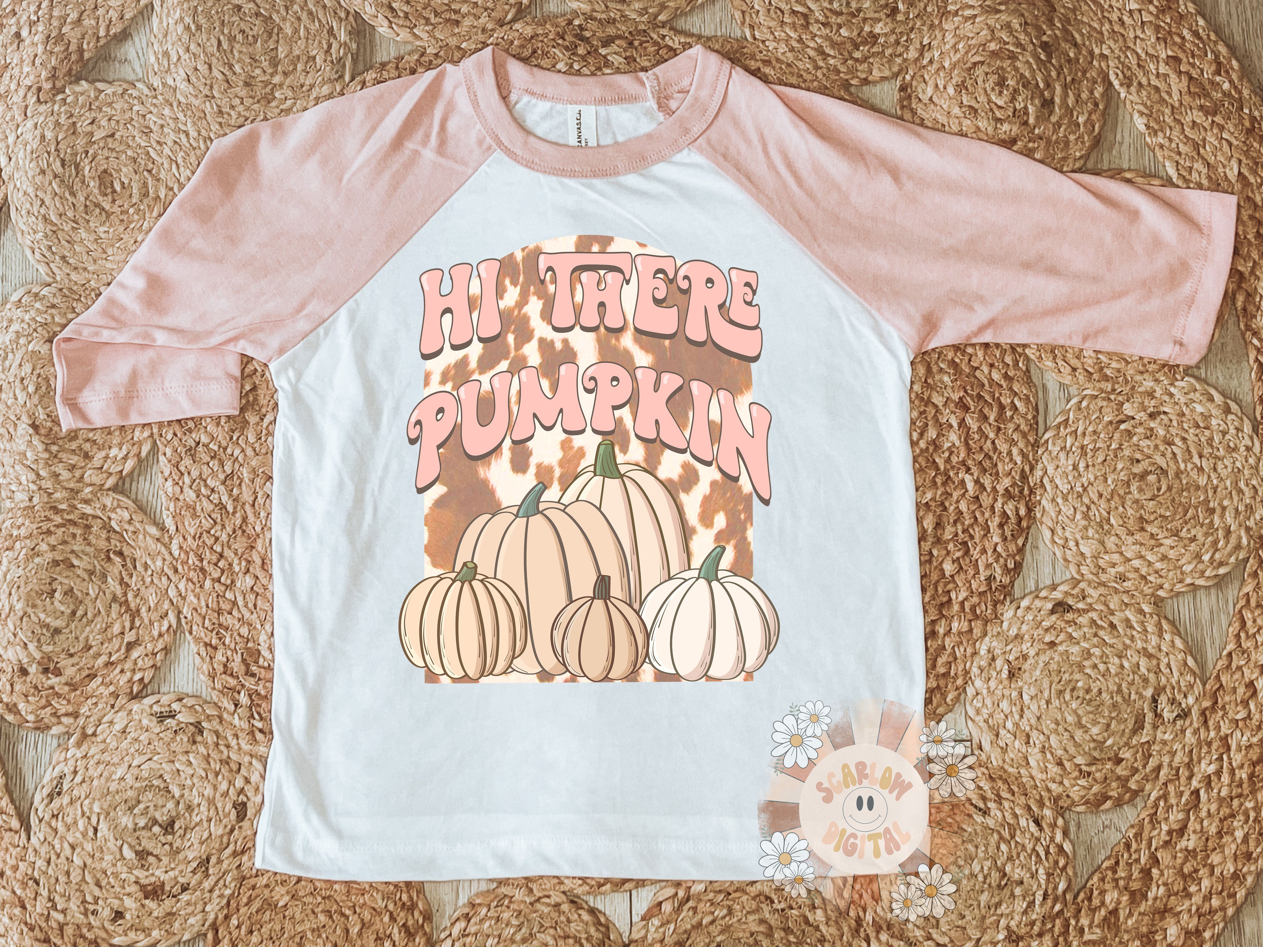 Hi There Pumpkin PNG-Fall Sublimation Digital Design Download-pumpkins png, girly png, cowhide png, cow print png, western fall png designs 4