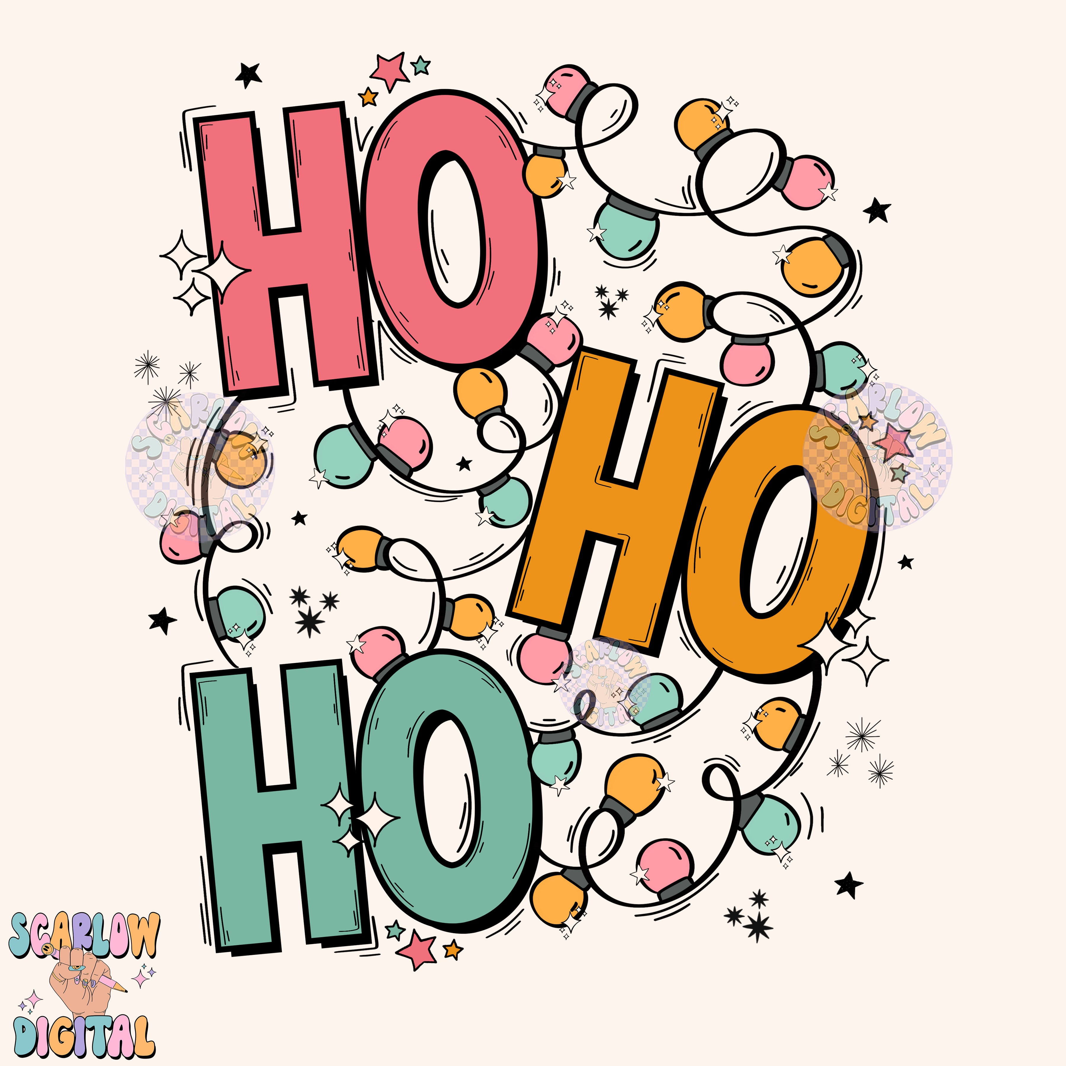 Ho Ho Ho PNG Digital Design