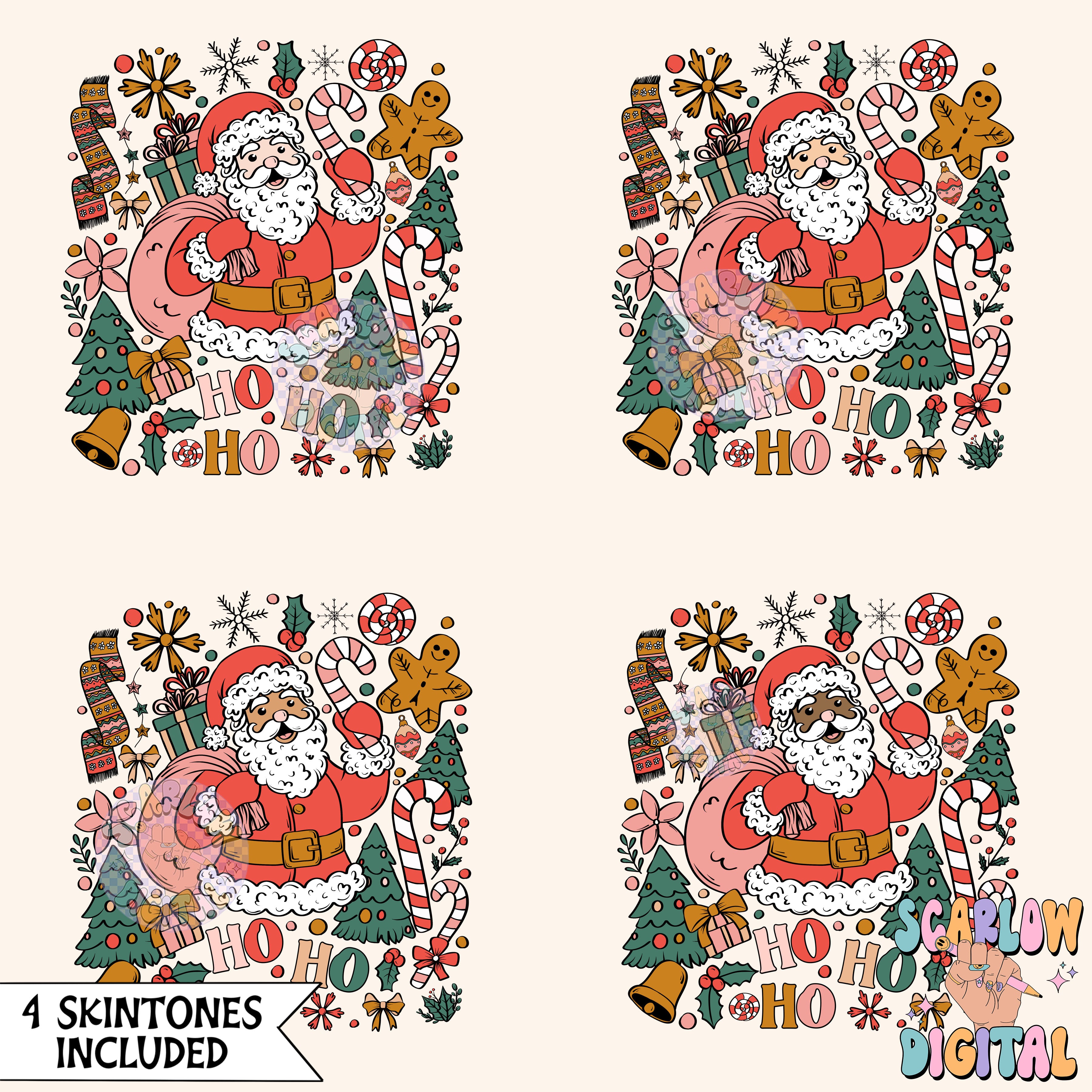 Ho Ho Ho PNG Digital Design Download, Christmas png, traditional xmas png, santa claus png, candy cane png, gingerbread png, holidays png 2