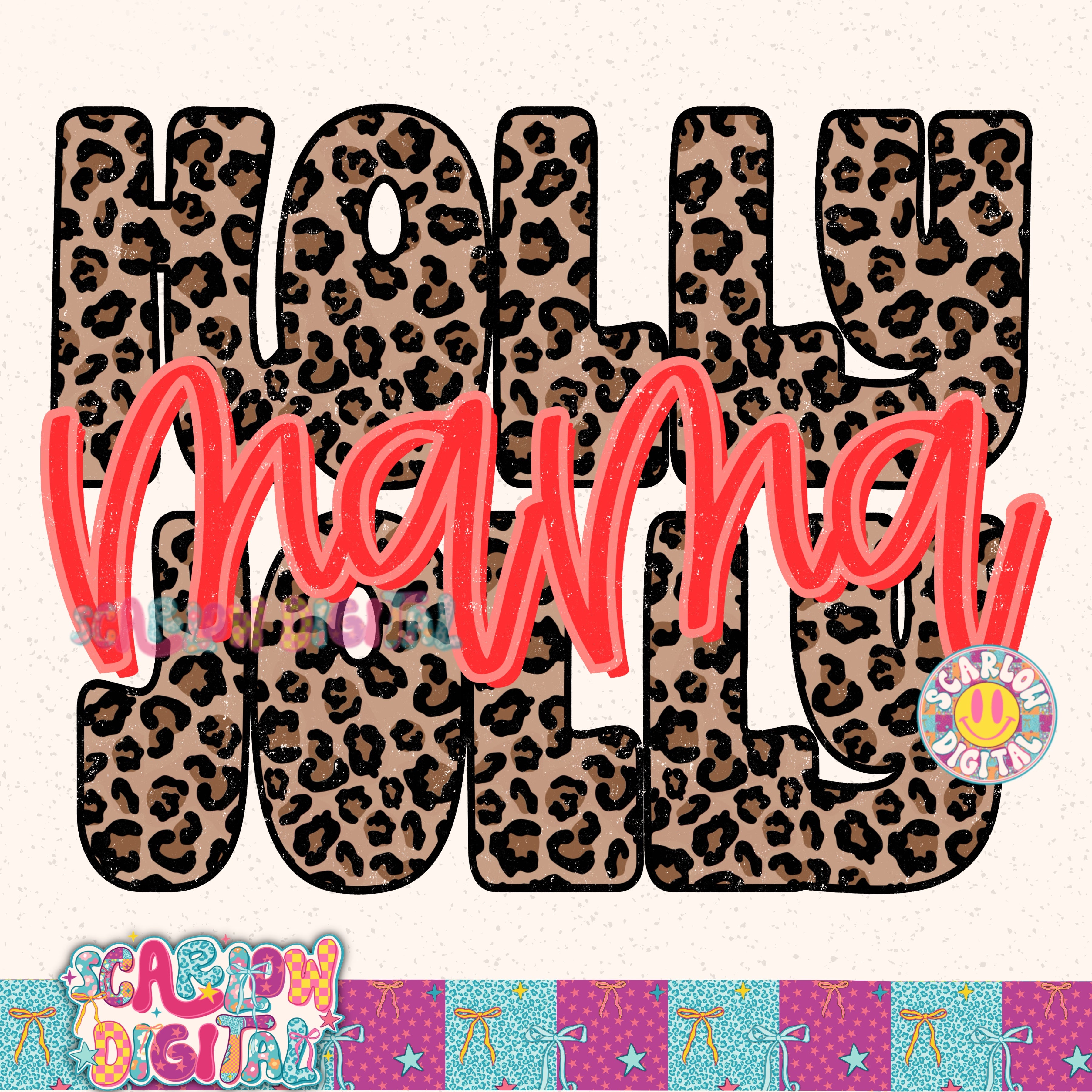 Holly Jolly Mama PNG Digital Design 2