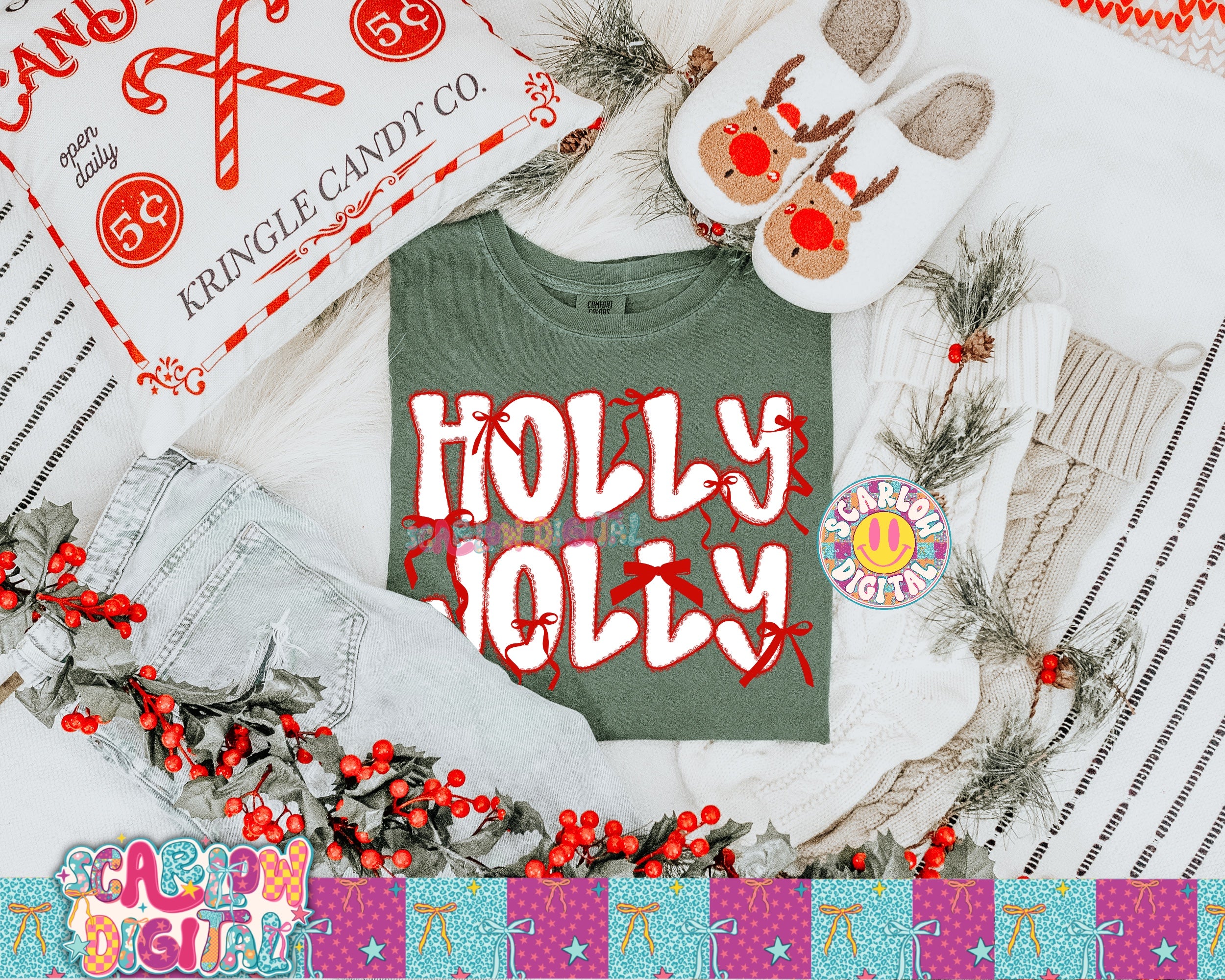 Holly Jolly PNG Digital Design 2