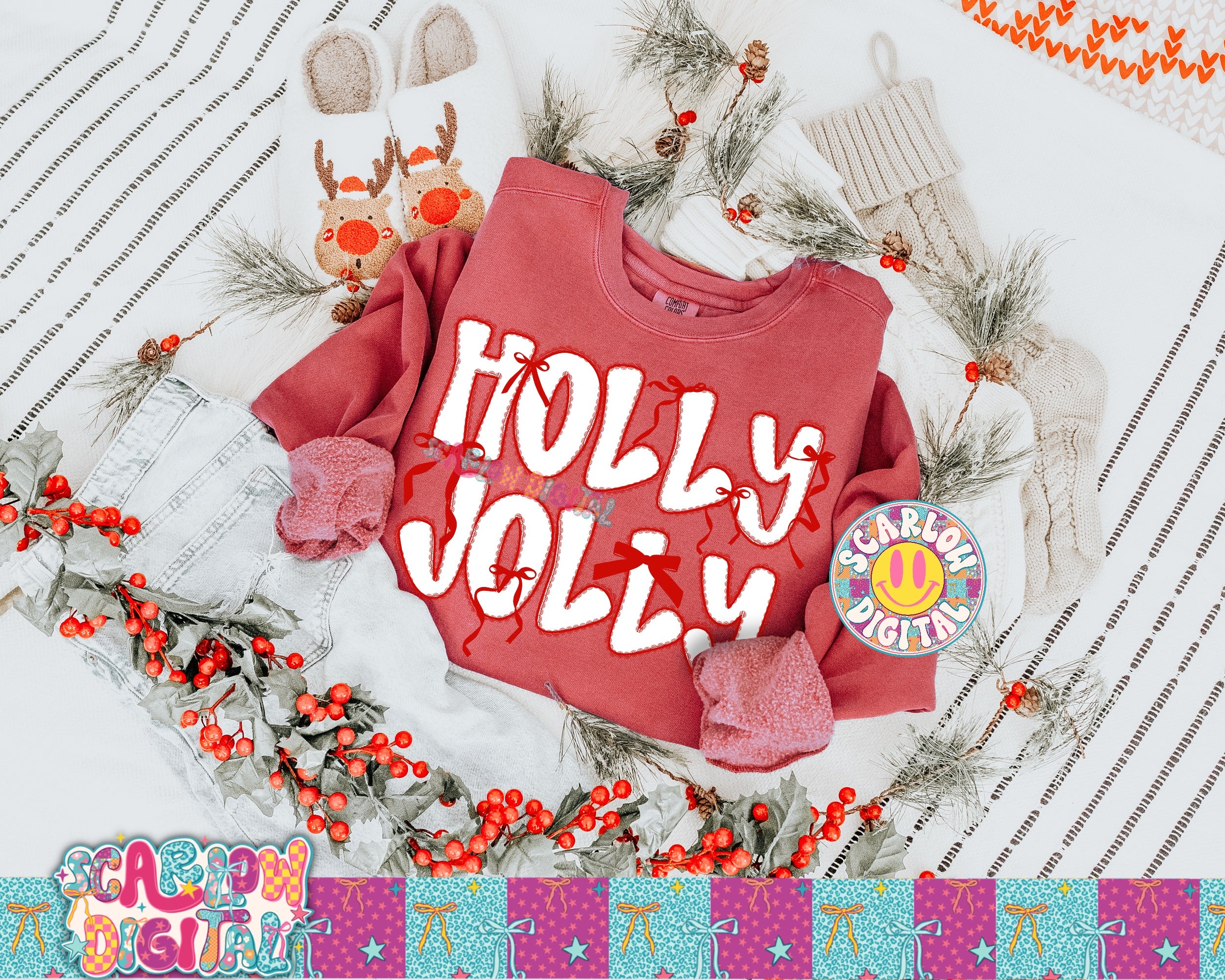 Holly Jolly PNG Digital Design 3