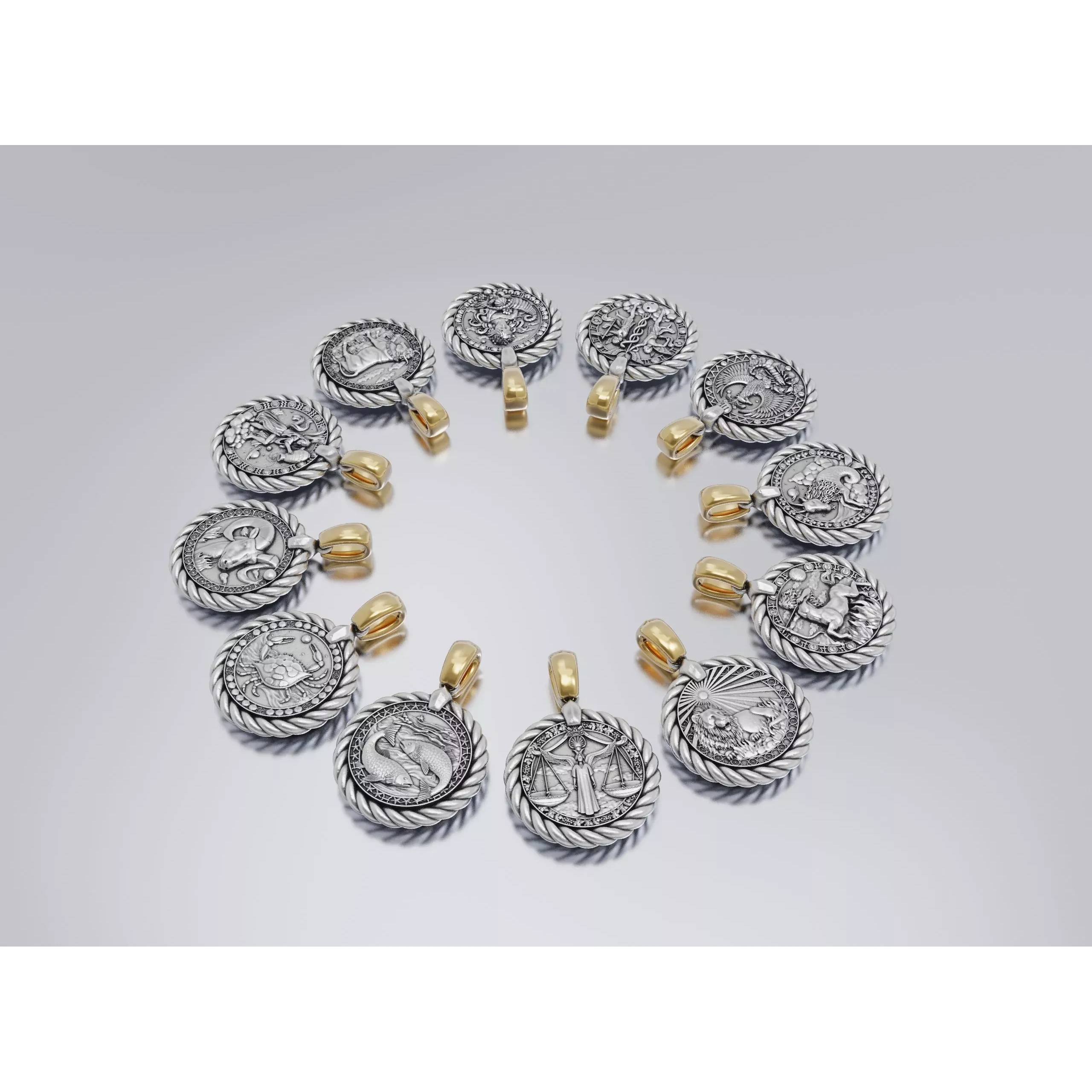 horoscope pendants 3D Model Pack