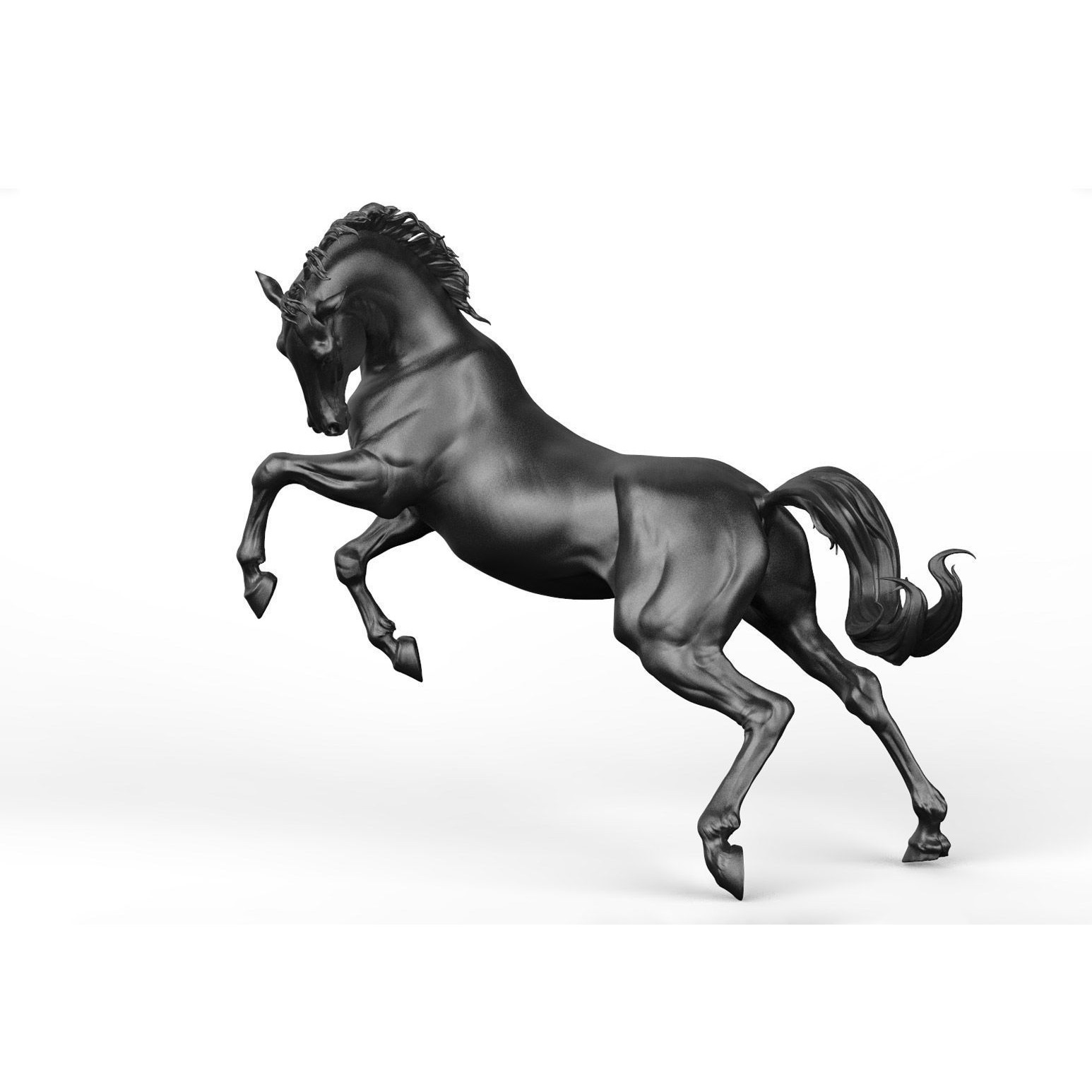 Horse - 3D Sculpting - High Poly 3D print model 7