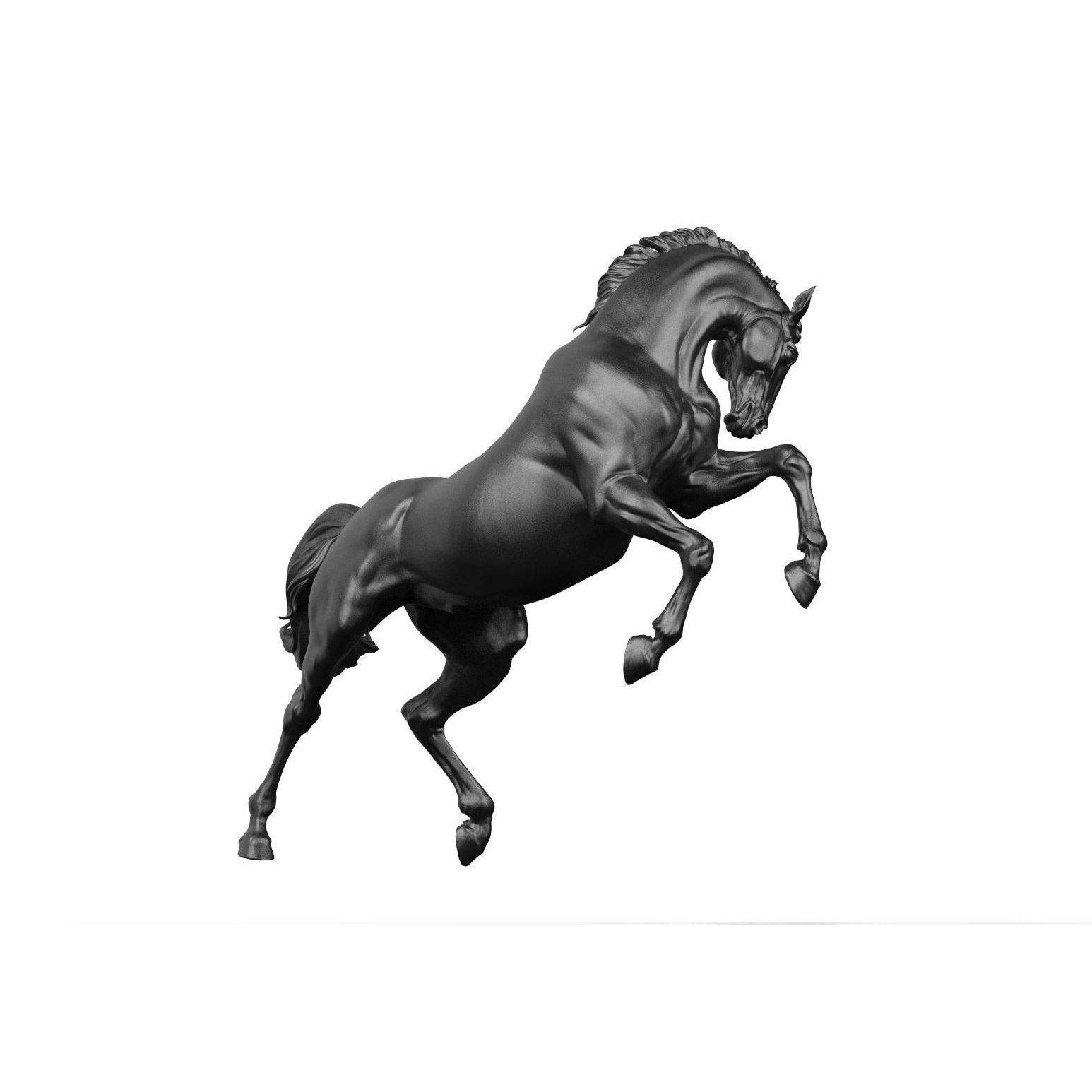Horse - 3D Sculpting - High Poly 3D print model 8