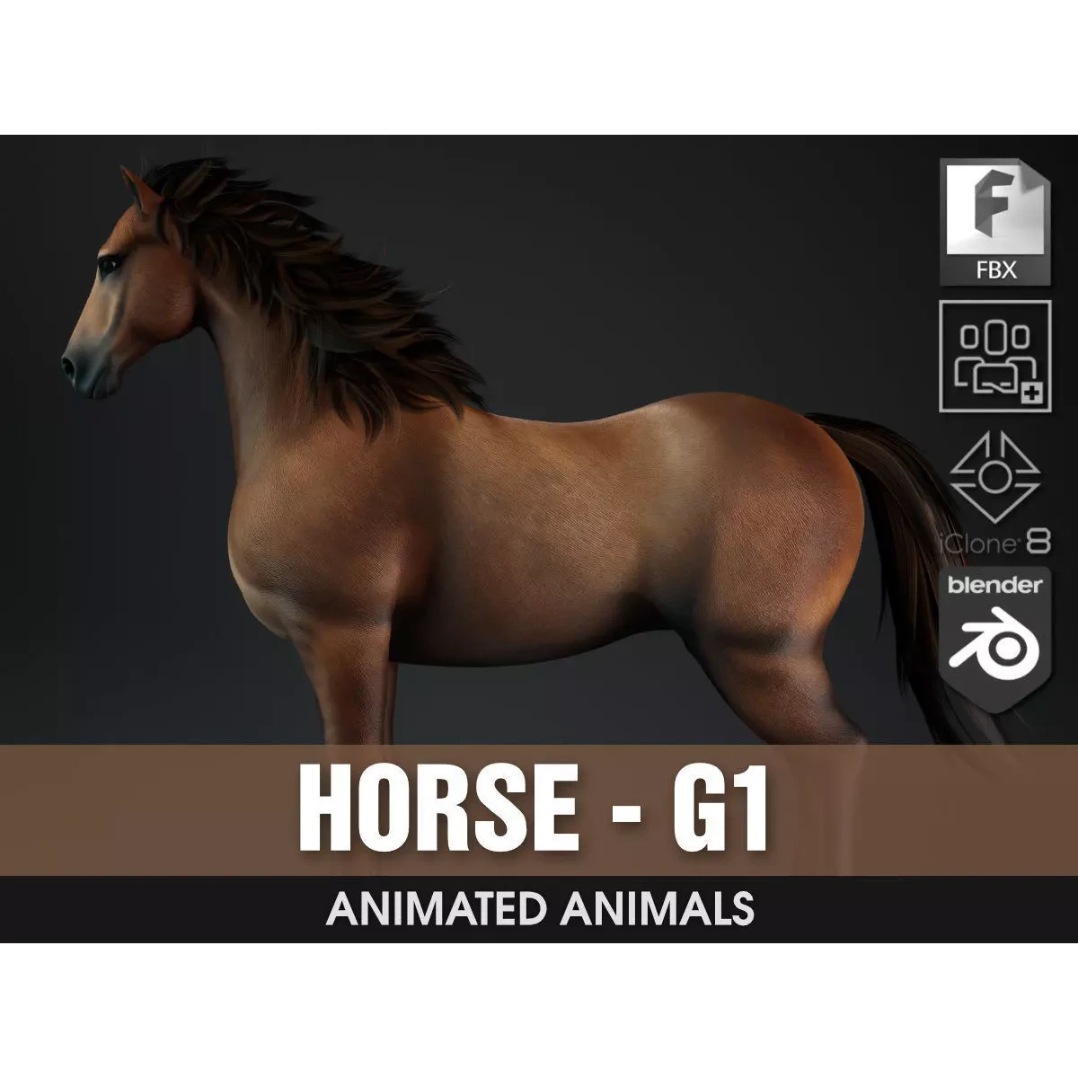 Horse-G1 3D model