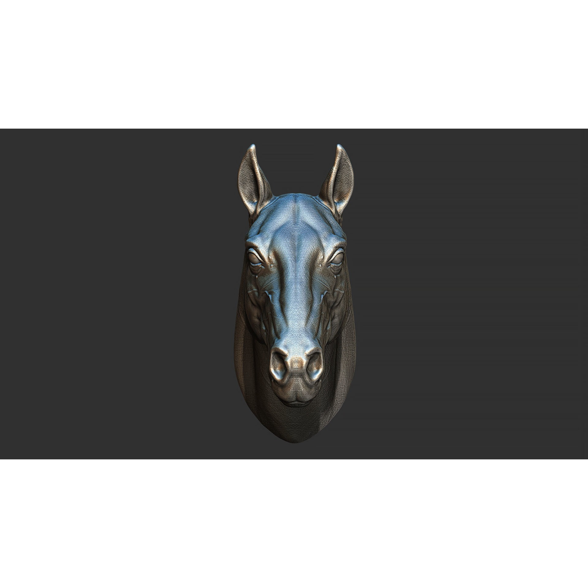 Horse head 3D print model 5