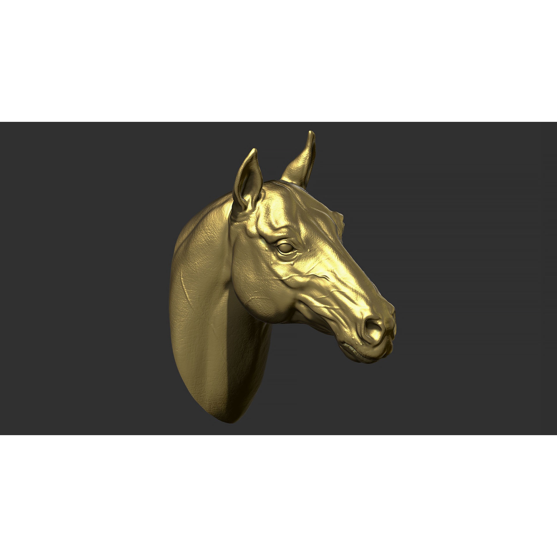 Horse head 3D print model 7