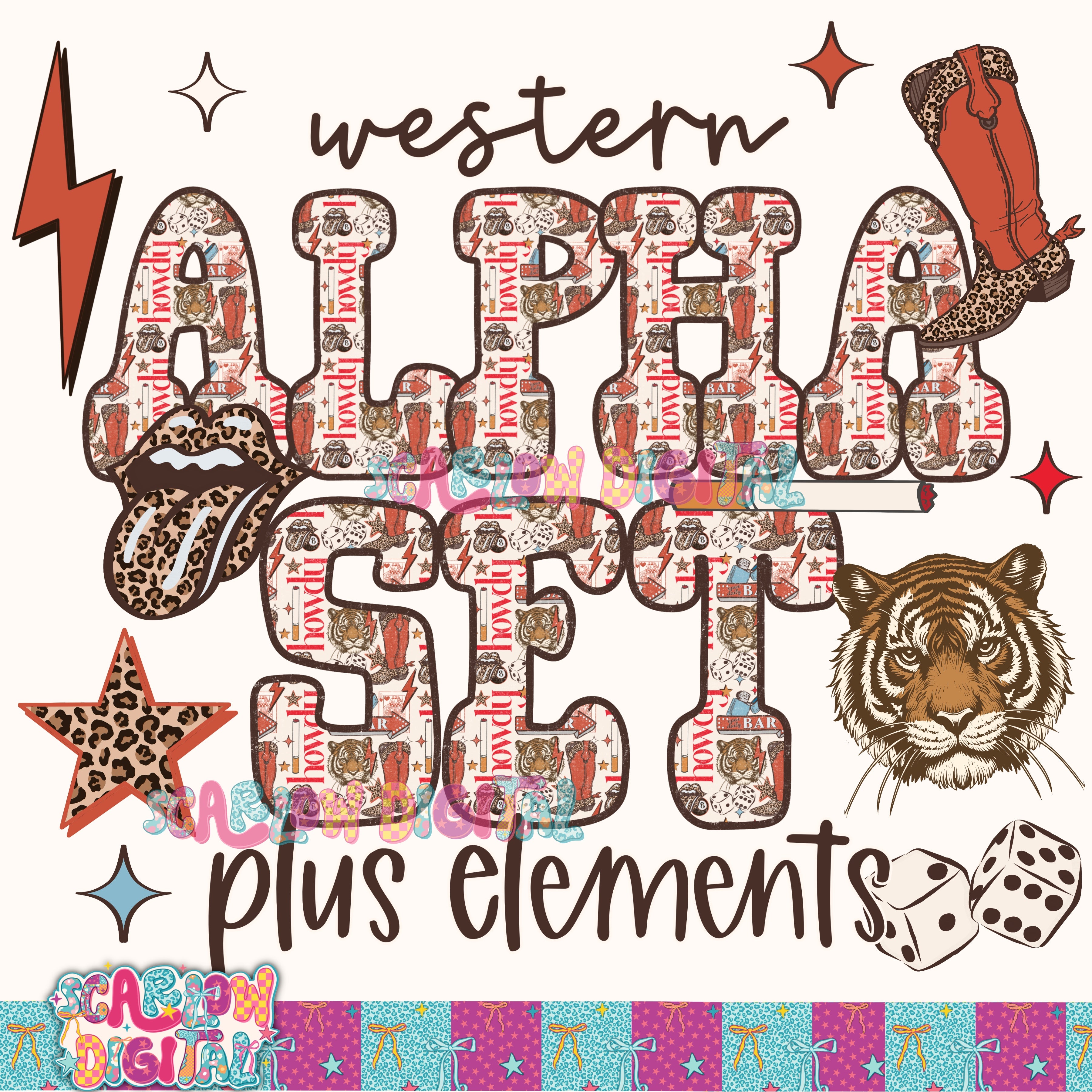 Howdy Alpha Set Digital Design 2