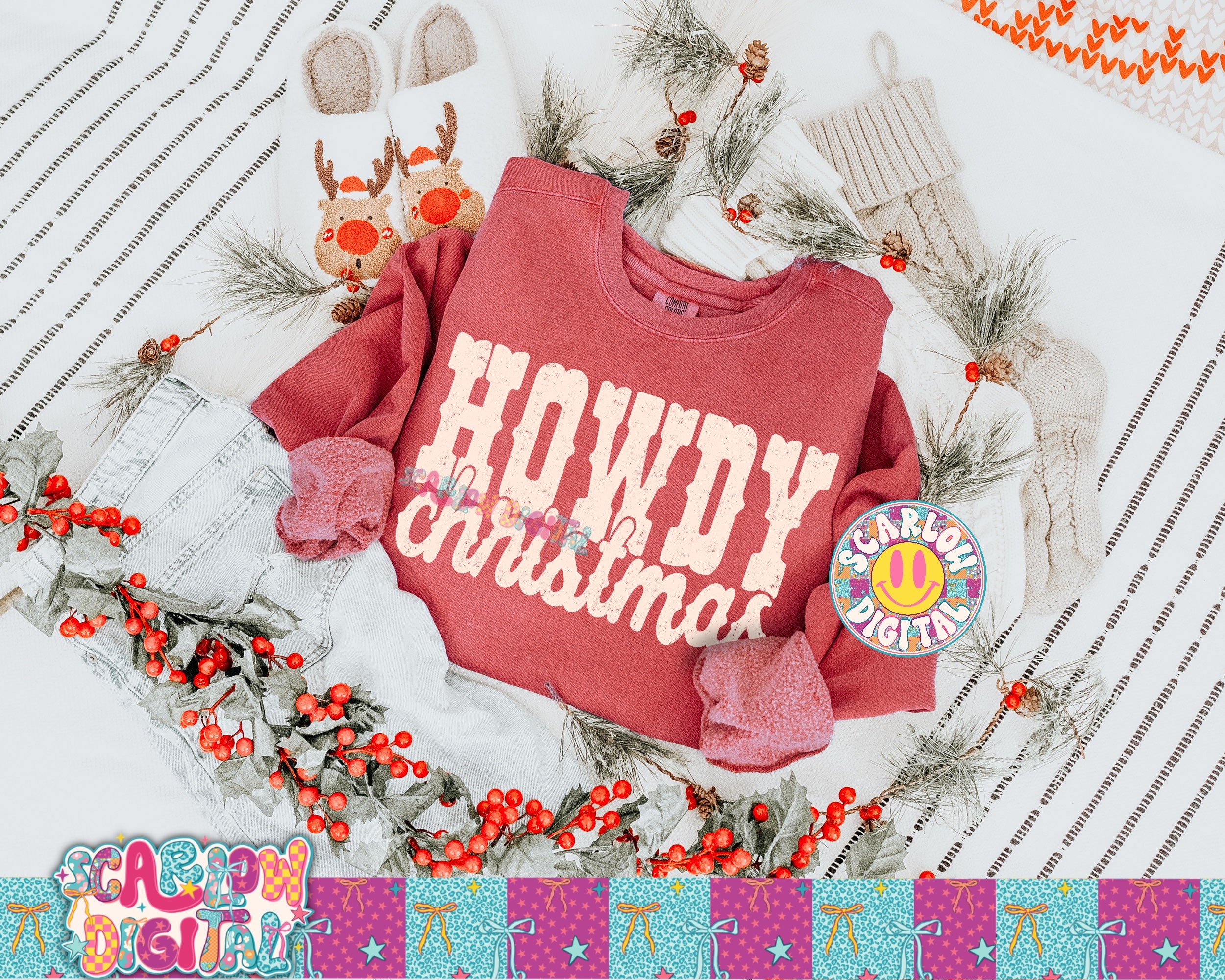 Howdy Christmas PNG Digital Design 2