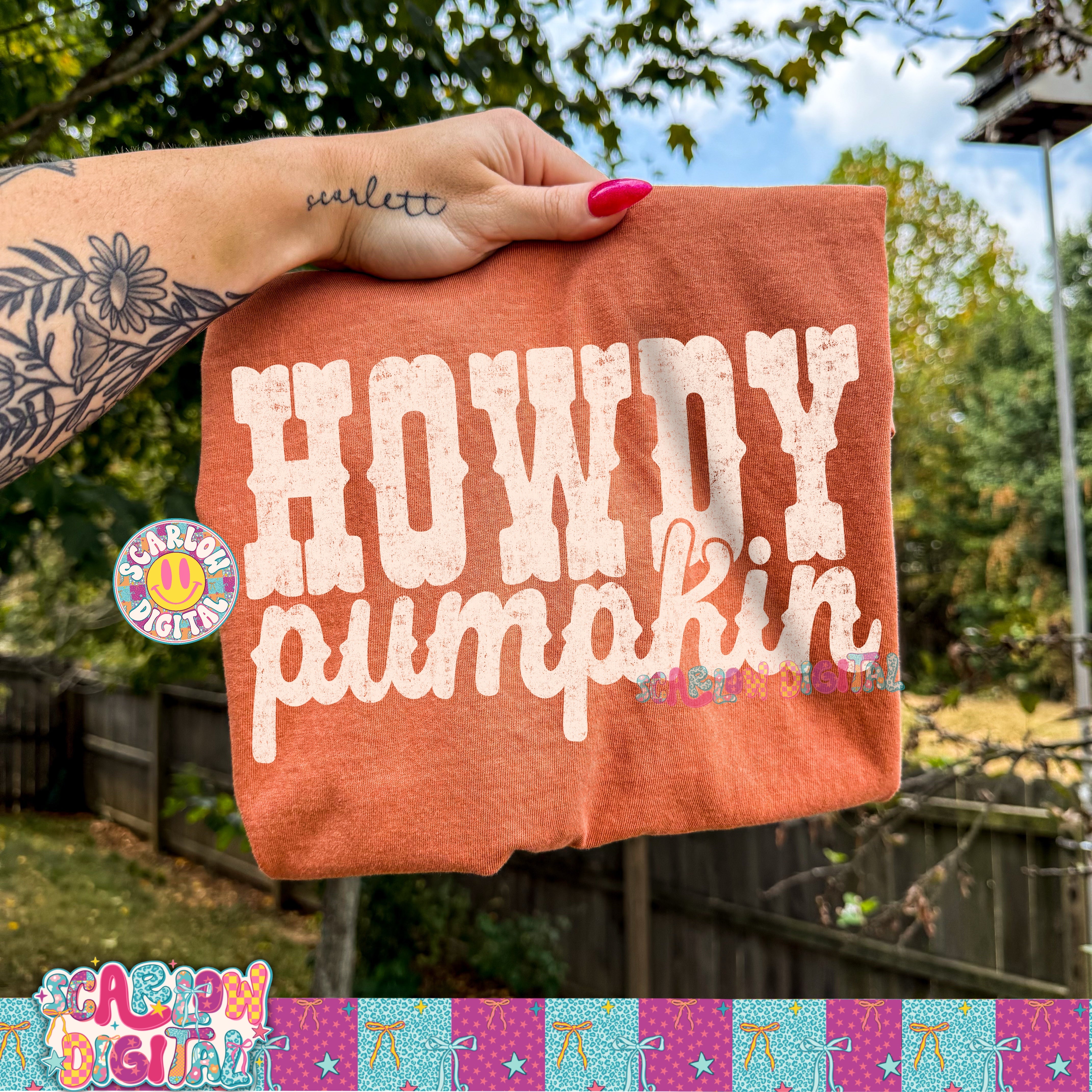 Howdy Pumpkin PNG Digital Design 2