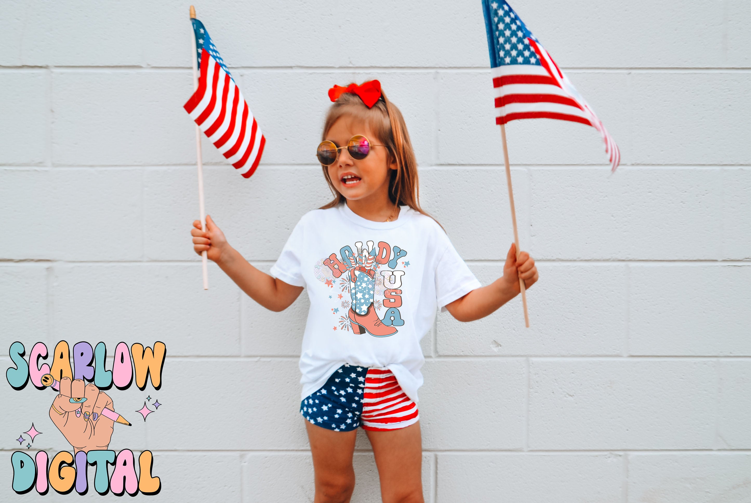 Howdy USA PNG-Fourth of July Sublimation Digital Design Download-patriotic png, stars & stripes png, fireworks png, western png, america png 5