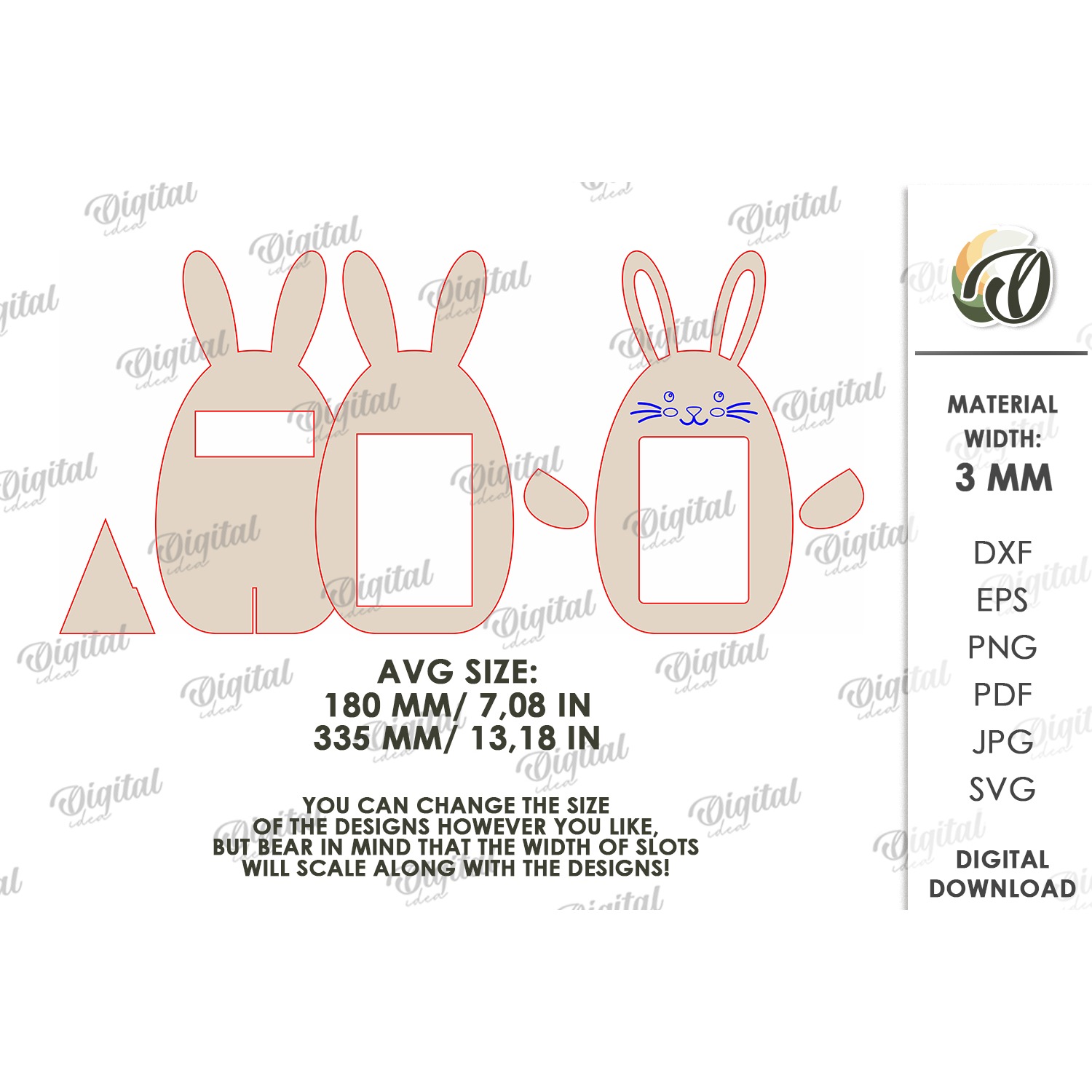 Hugging Animal Photo Frames Bundle Laser Cut. Kids SVG 3