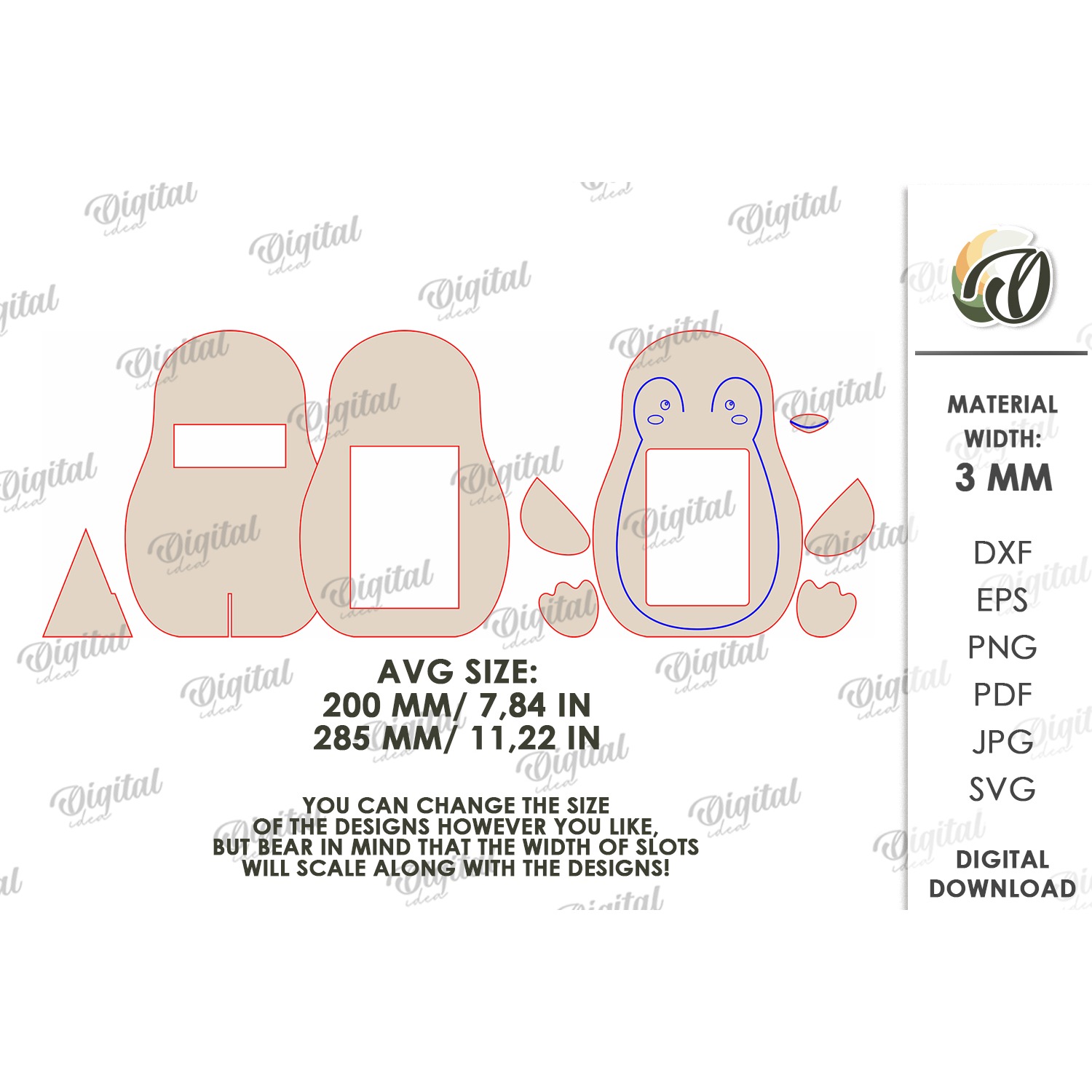 Hugging Animal Photo Frames Bundle Laser Cut. Kids SVG 5