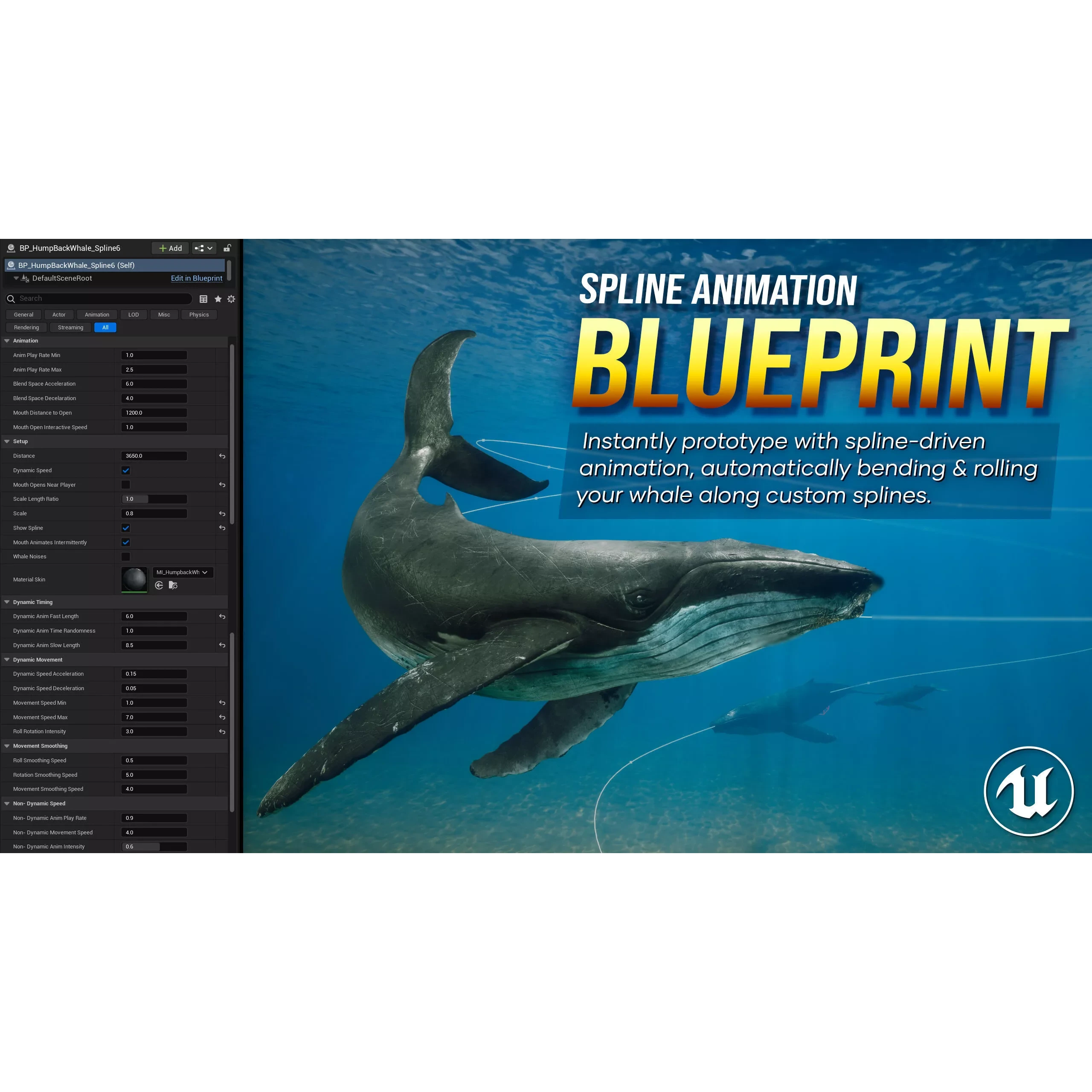 Humpback Whale Low-poly 3D model 3