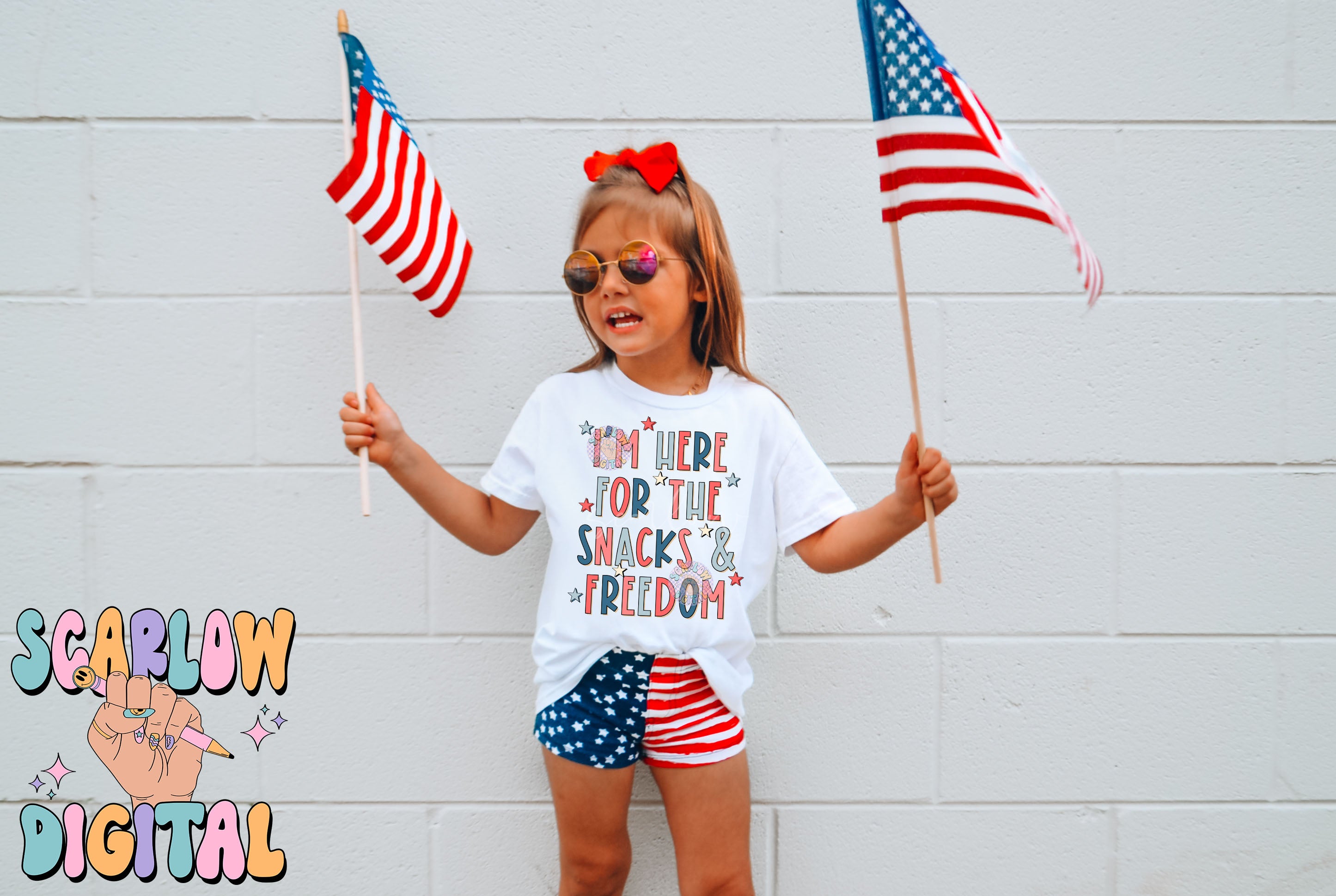 I'm Here For The Snacks and Freedom July 4th PNG sublimation Design Download, red white and blue png, Independence Day png, Fourth of July 3