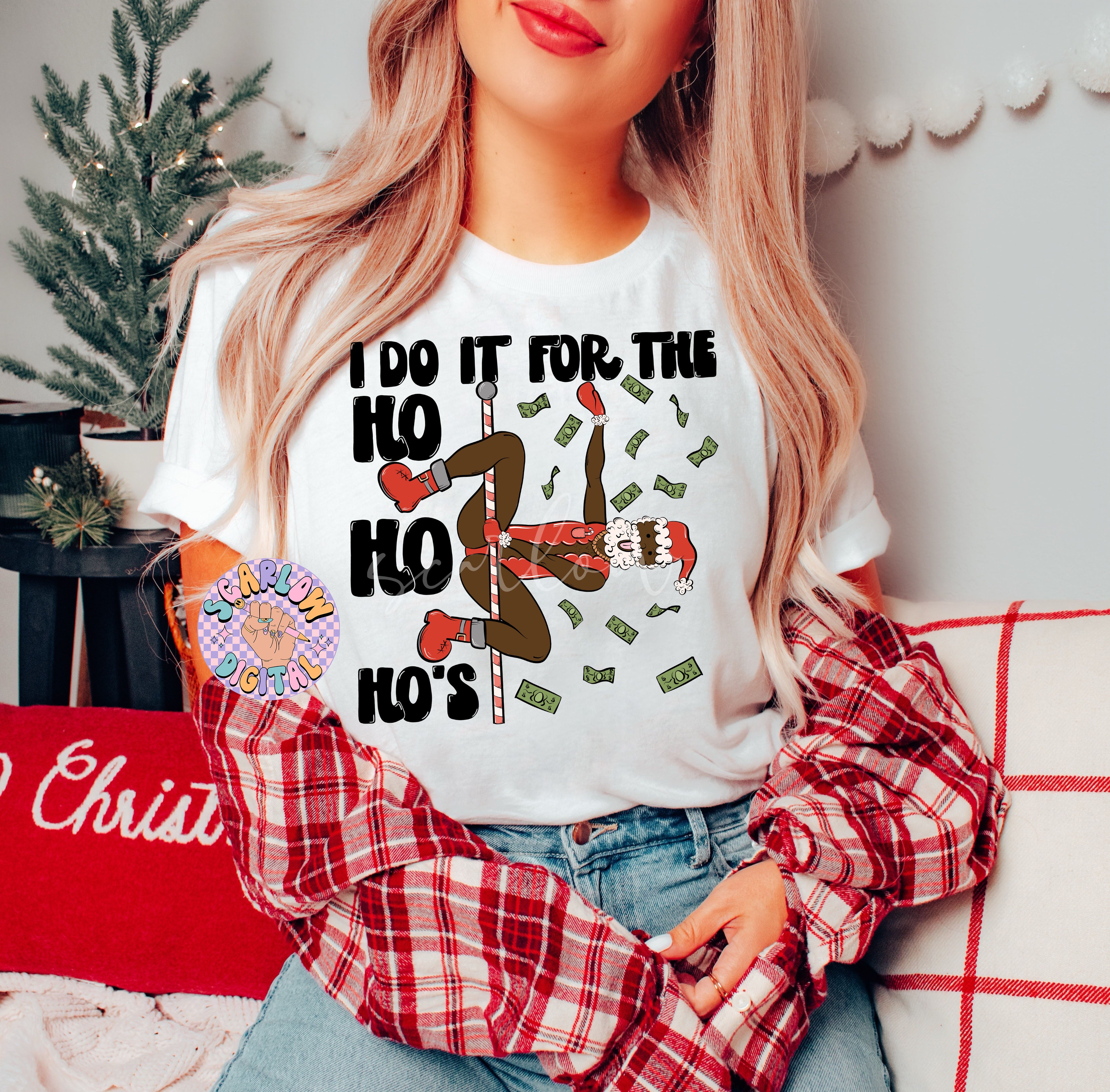 I Do It For The Ho Ho Ho's PNG-Christmas Sublimation Digital Design Download-funny christmas png, adult humor png, santa png, risque png 4