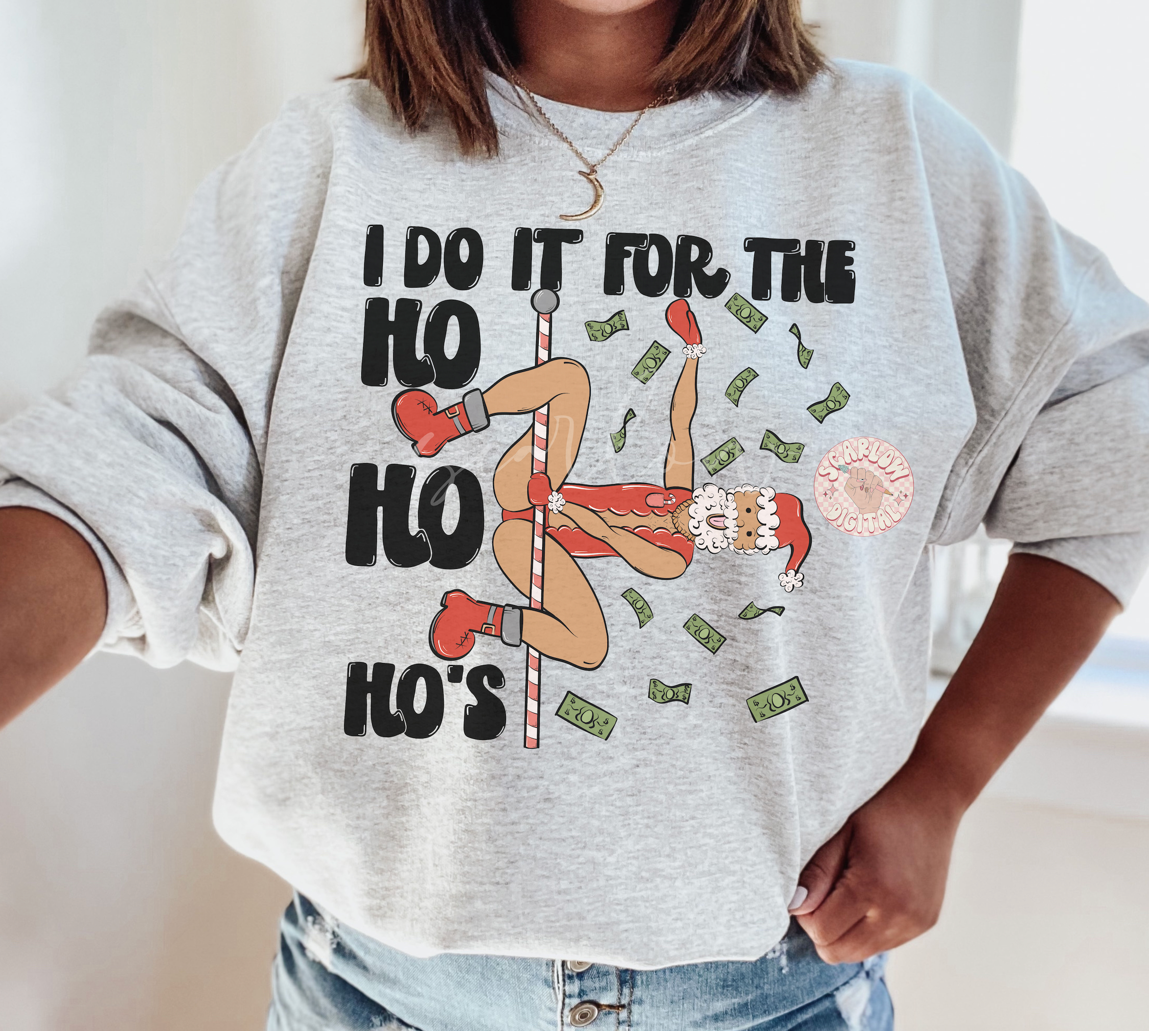 I Do It For The Ho Ho Ho's PNG-Christmas Sublimation Digital Design Download-funny christmas png, adult humor png, santa png, risque png 5