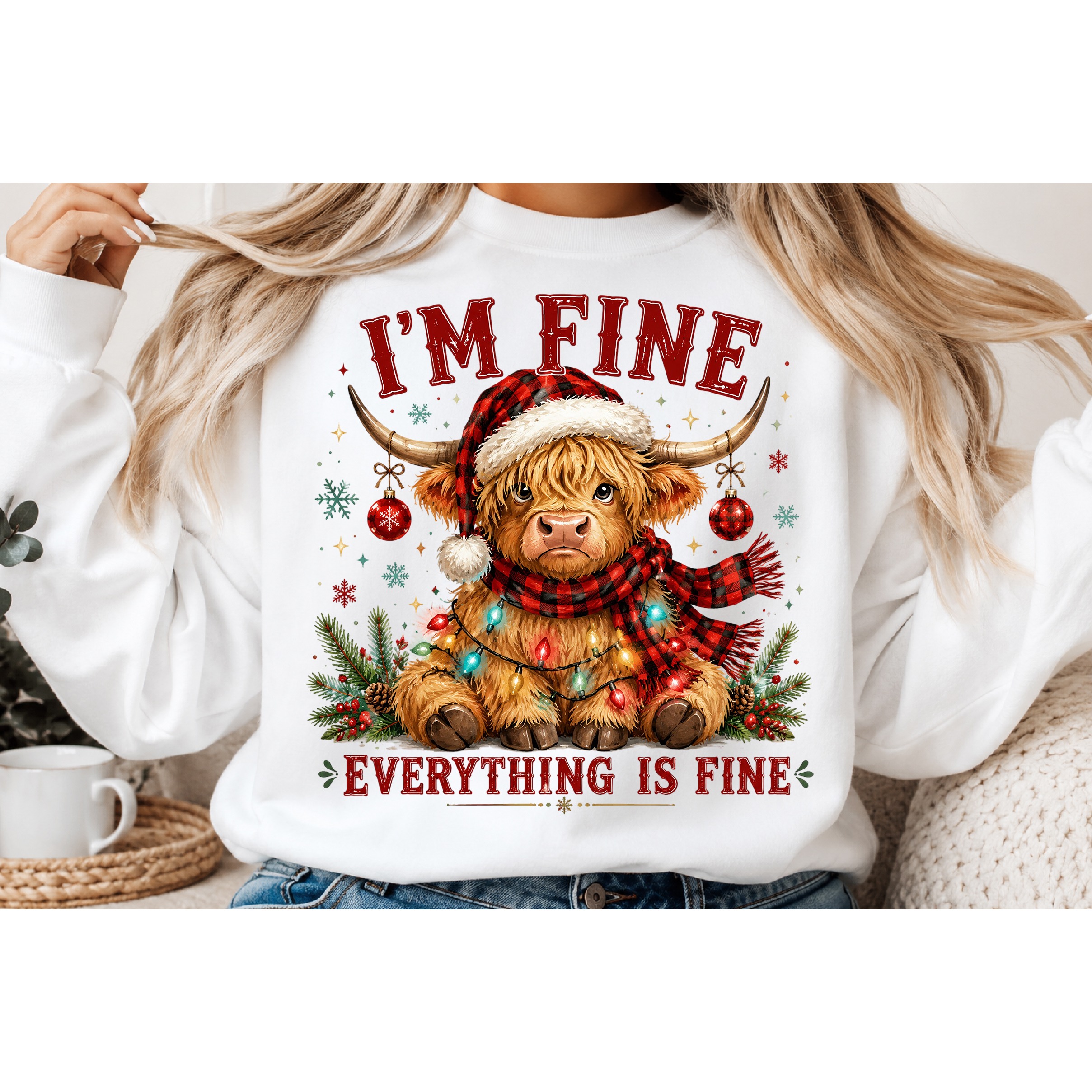 I'm Fine Everything is Fine Christmas PNG 3