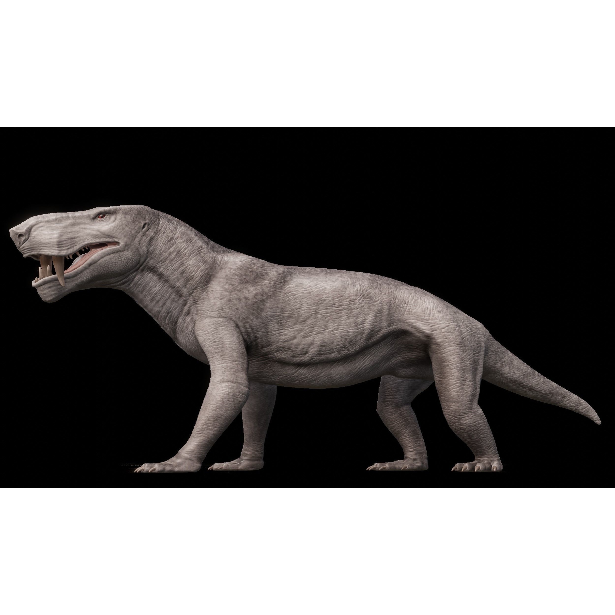 Inostrancevia Low-poly 3D model 4