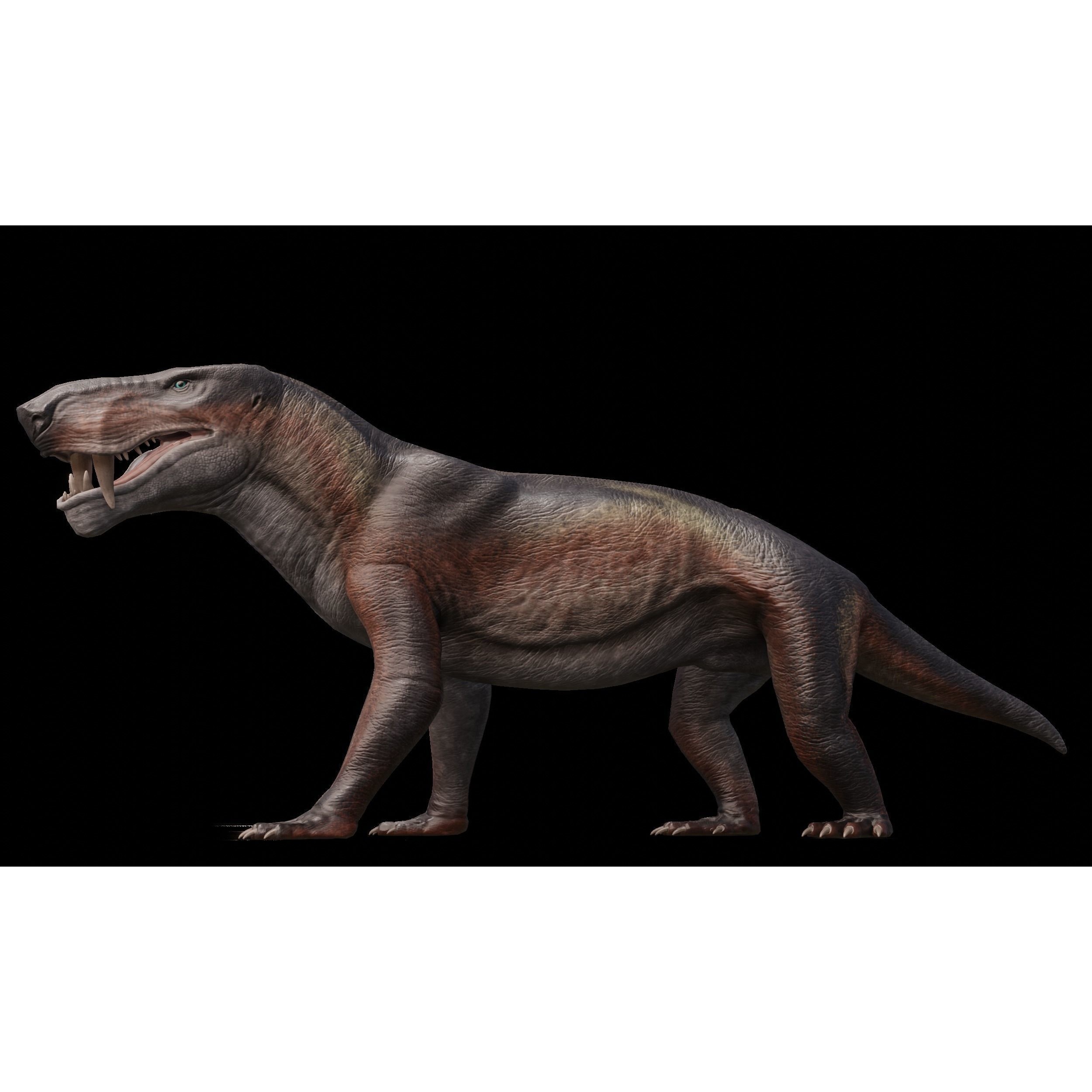 Inostrancevia Low-poly 3D model 6