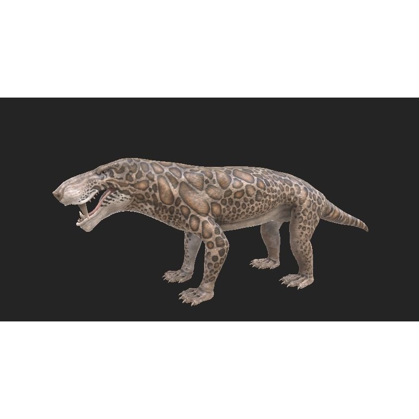 Inostrancevia Low-poly 3D model 7