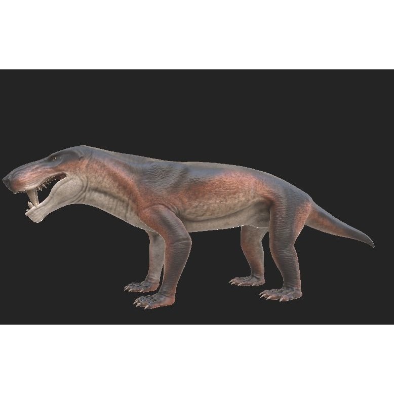 Inostrancevia Low-poly 3D model 9