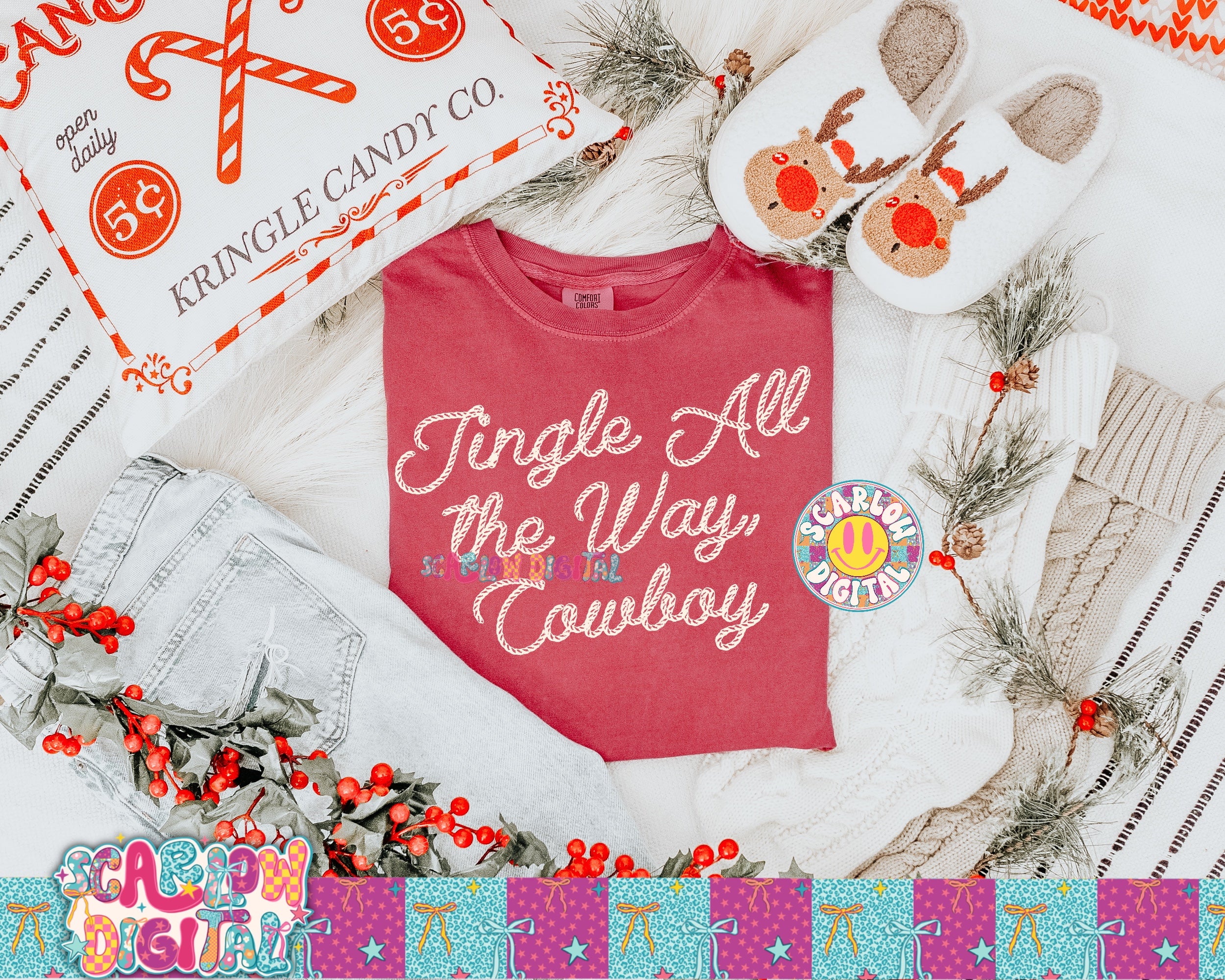 Jingle All the Way Cowboy PNG Digital Design 3