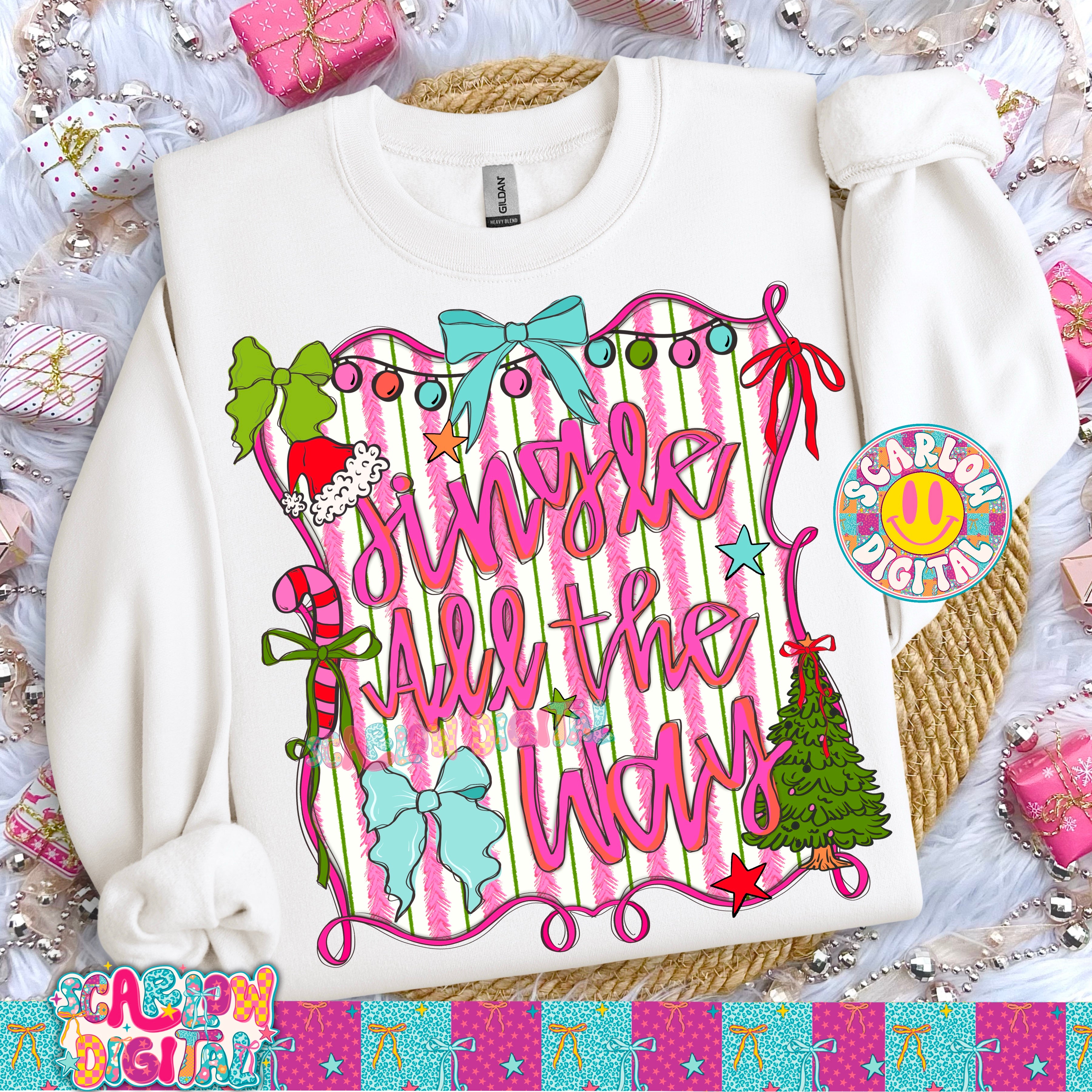 Jingle All the Way PNG Digital Design