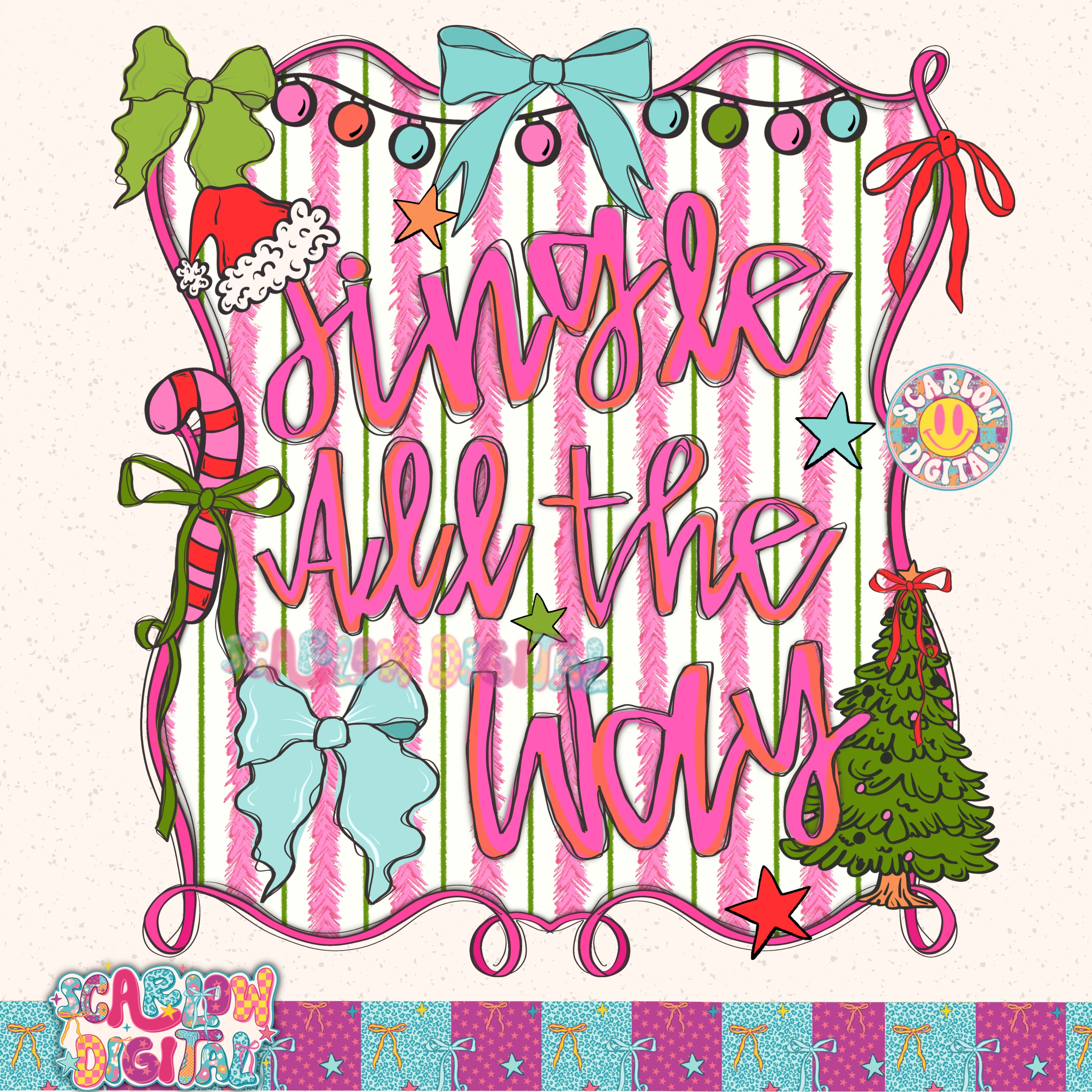 Jingle All the Way PNG Digital Design 2