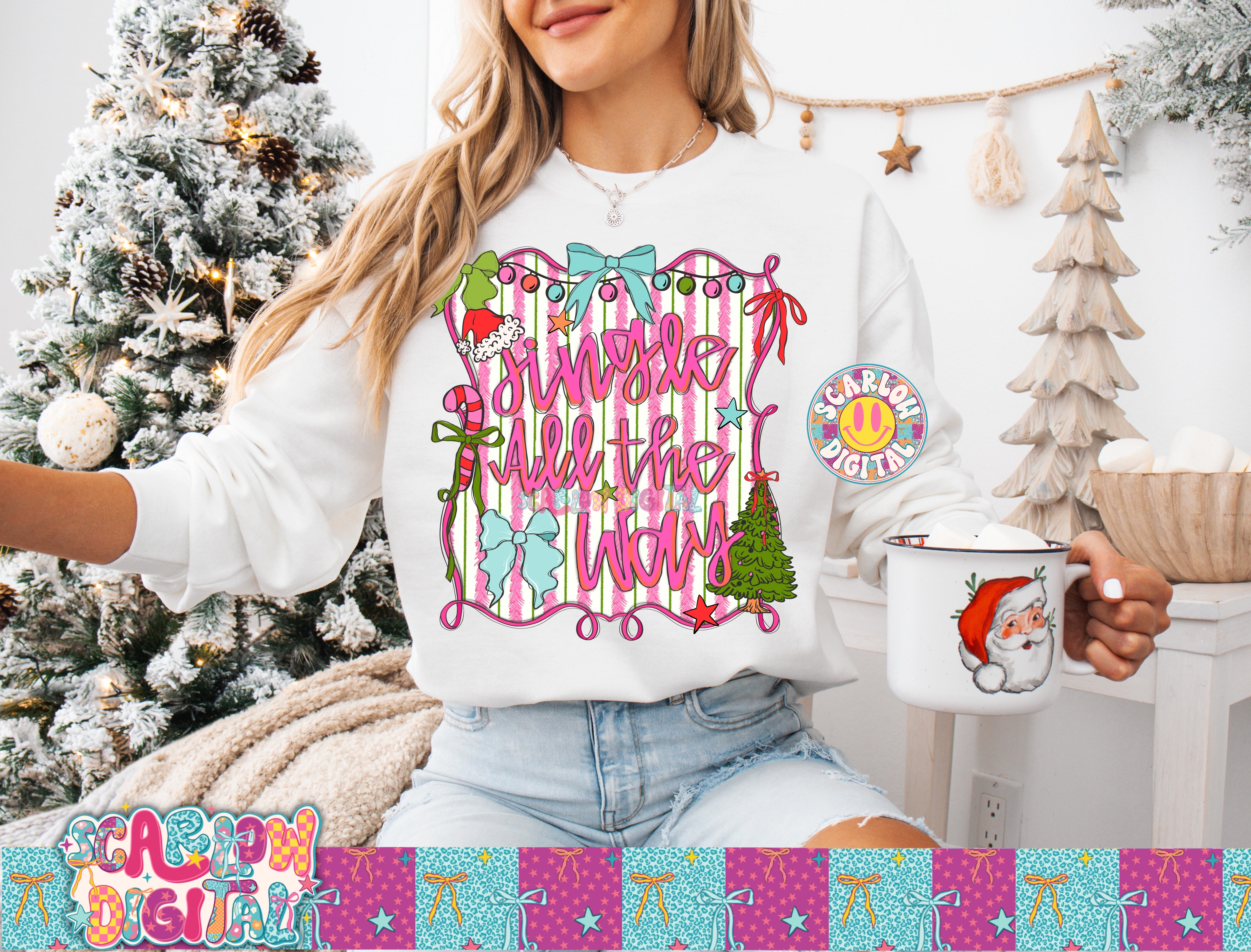 Jingle All the Way PNG Digital Design 3