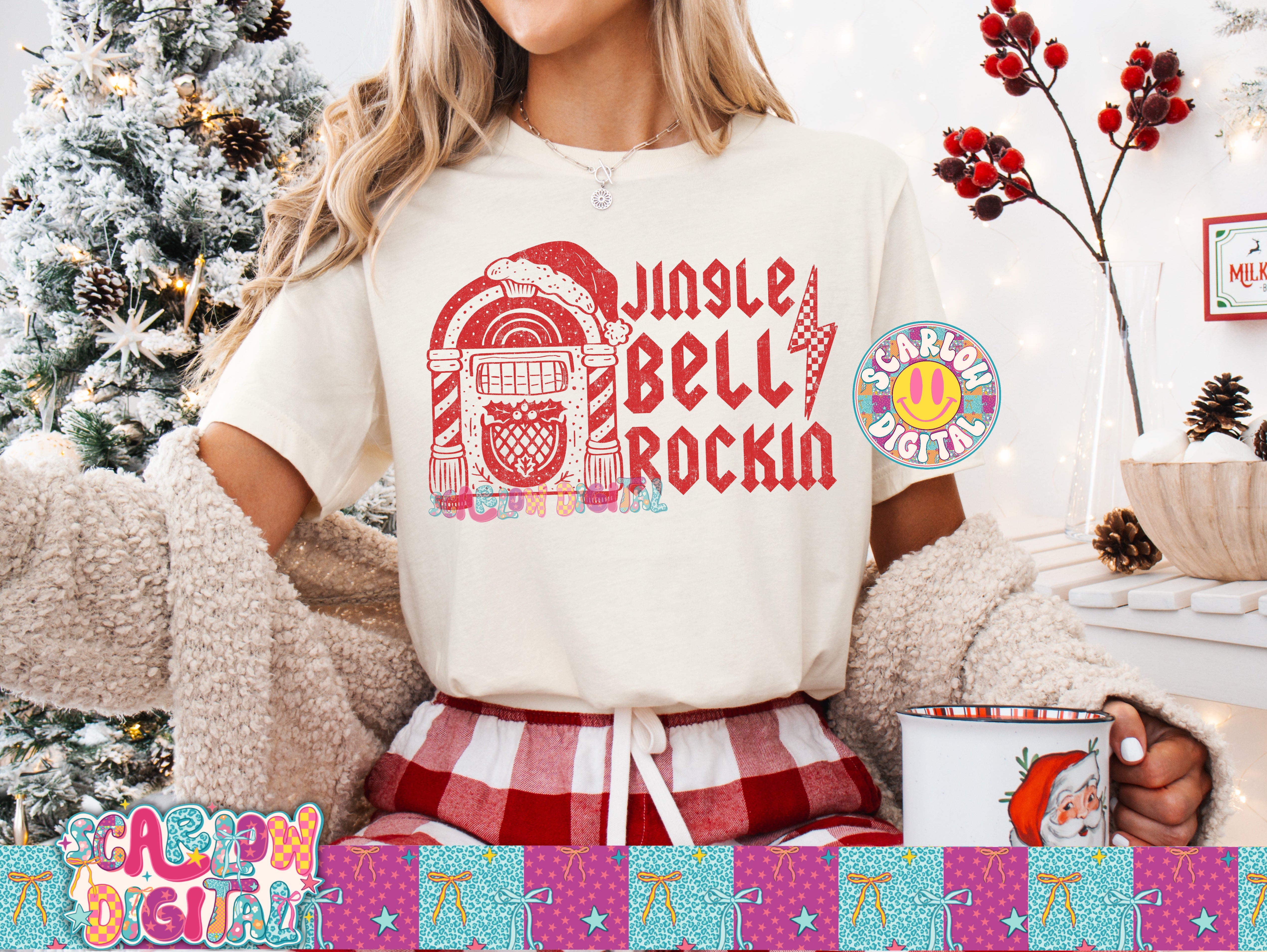 Jingle Bell Rockin PNG Digital Design 3
