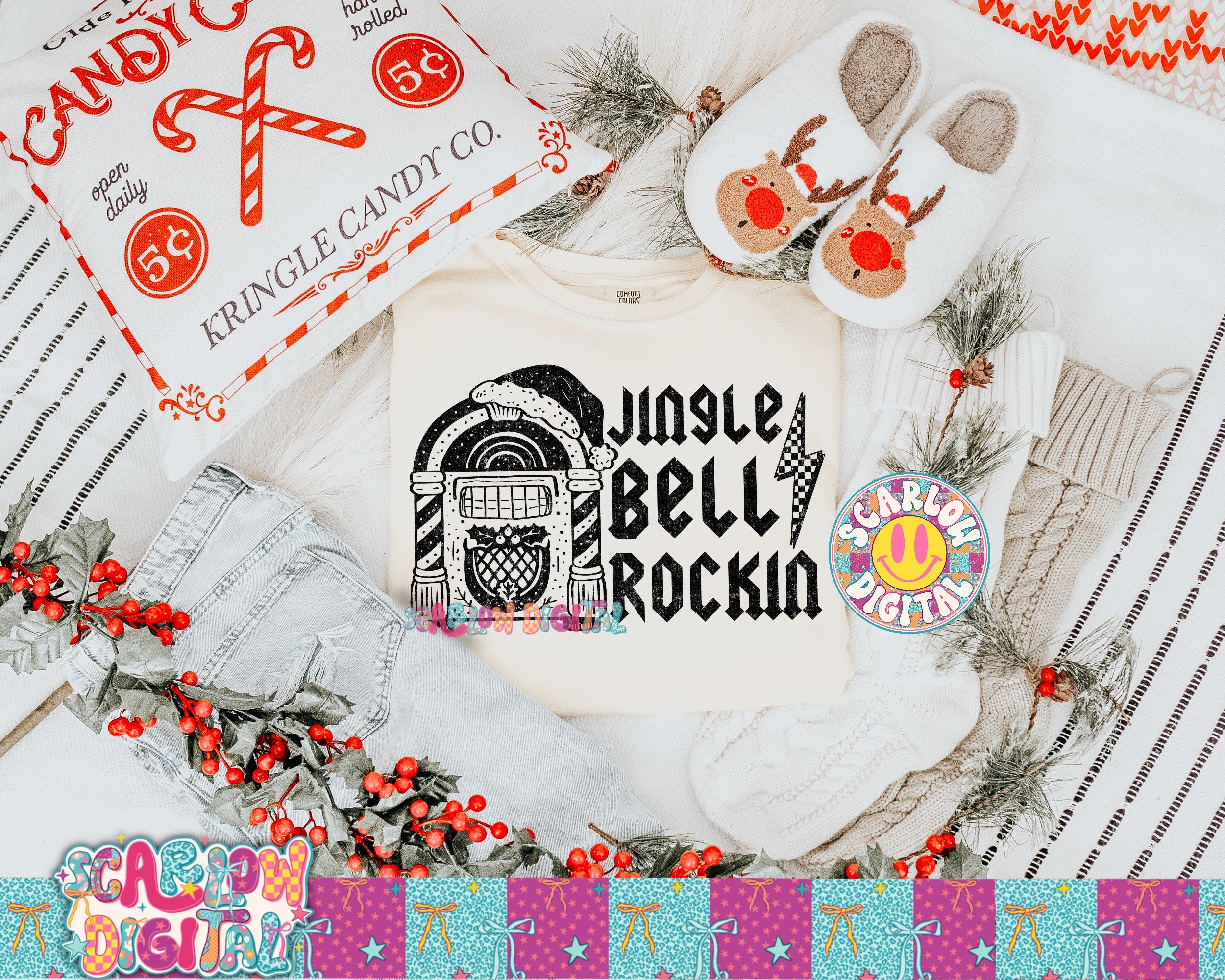 Jingle Bell Rockin PNG Digital Design 4