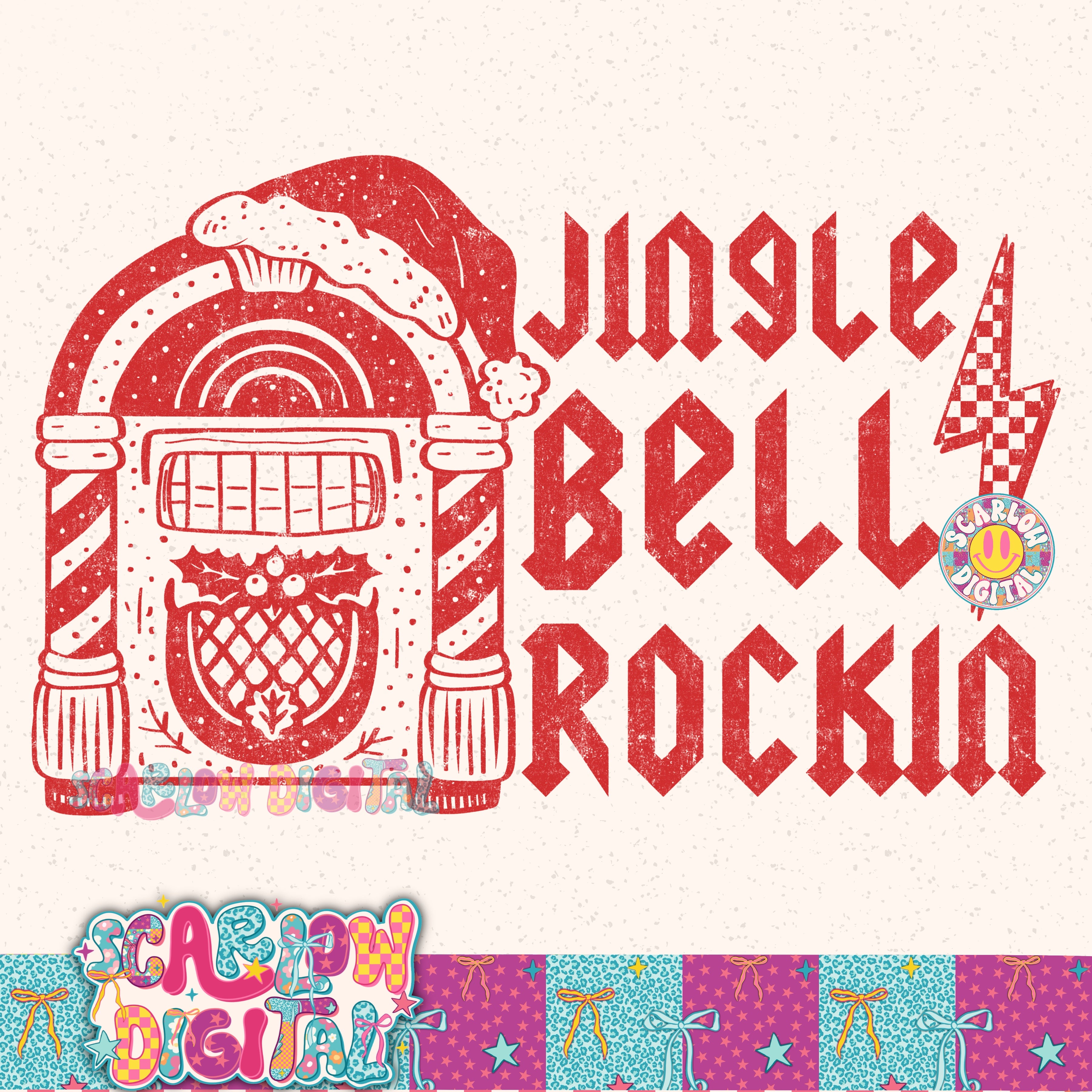 Jingle Bell Rockin PNG Digital Design 5