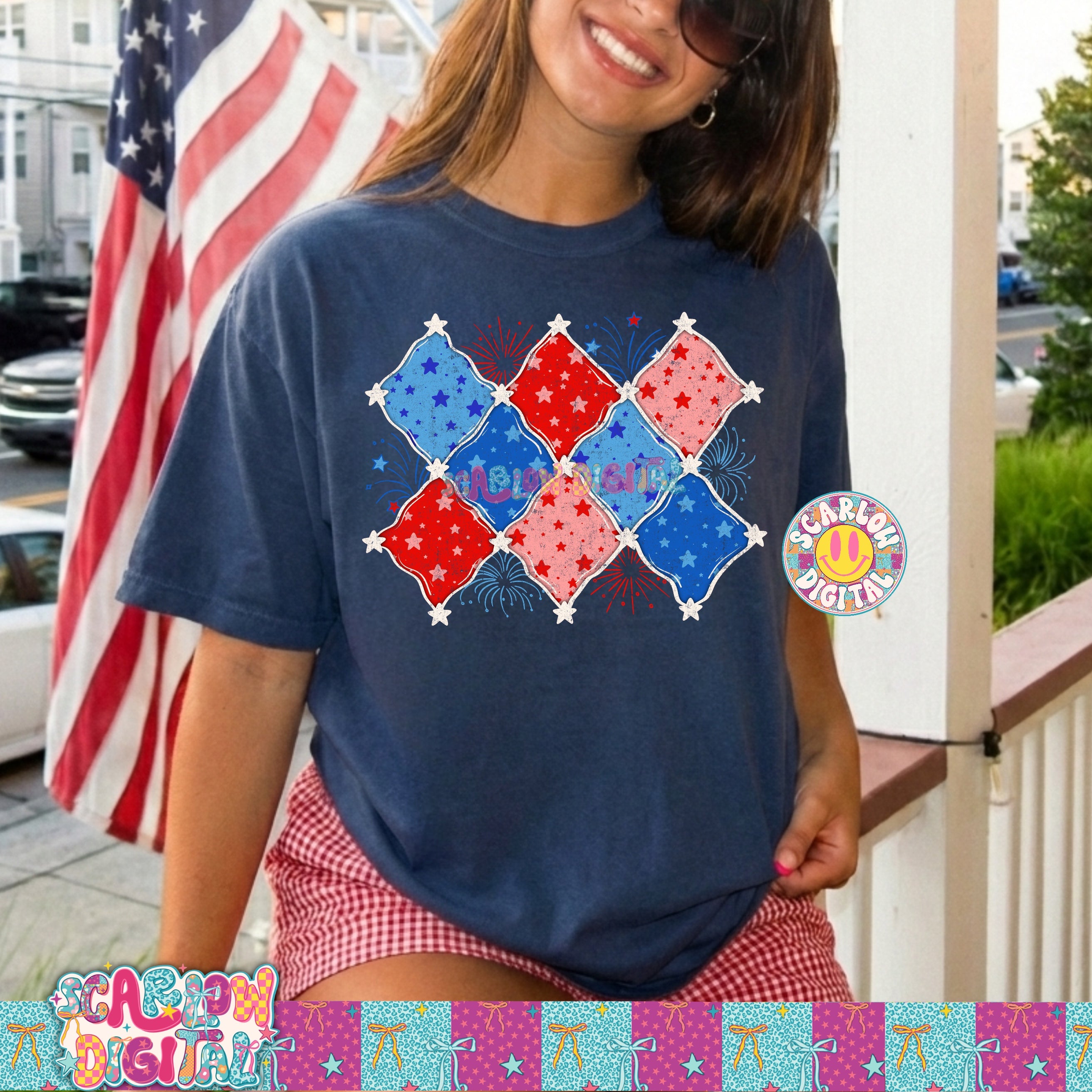 July 4th Pattern PNG Digital Design 3
