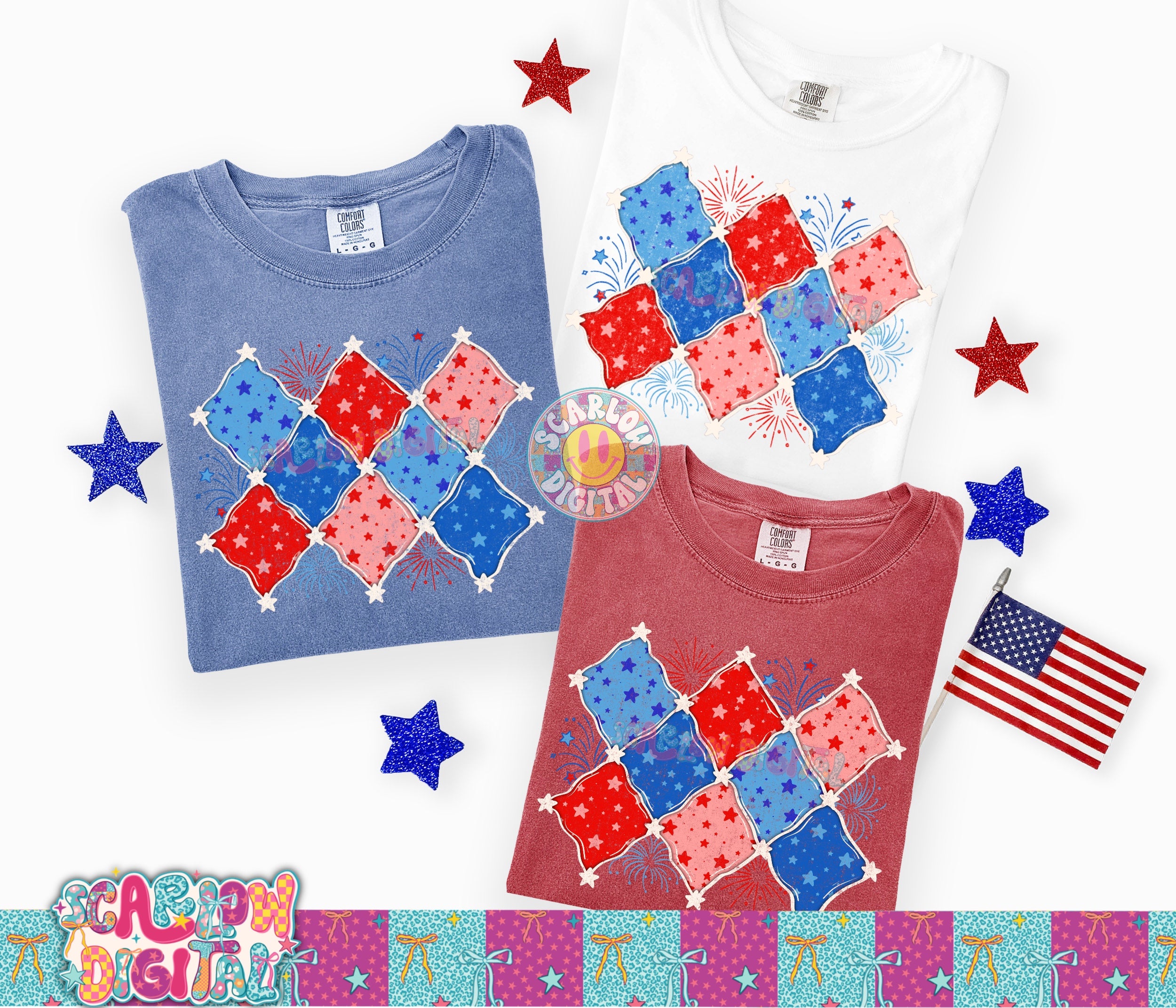 July 4th Pattern PNG Digital Design 4