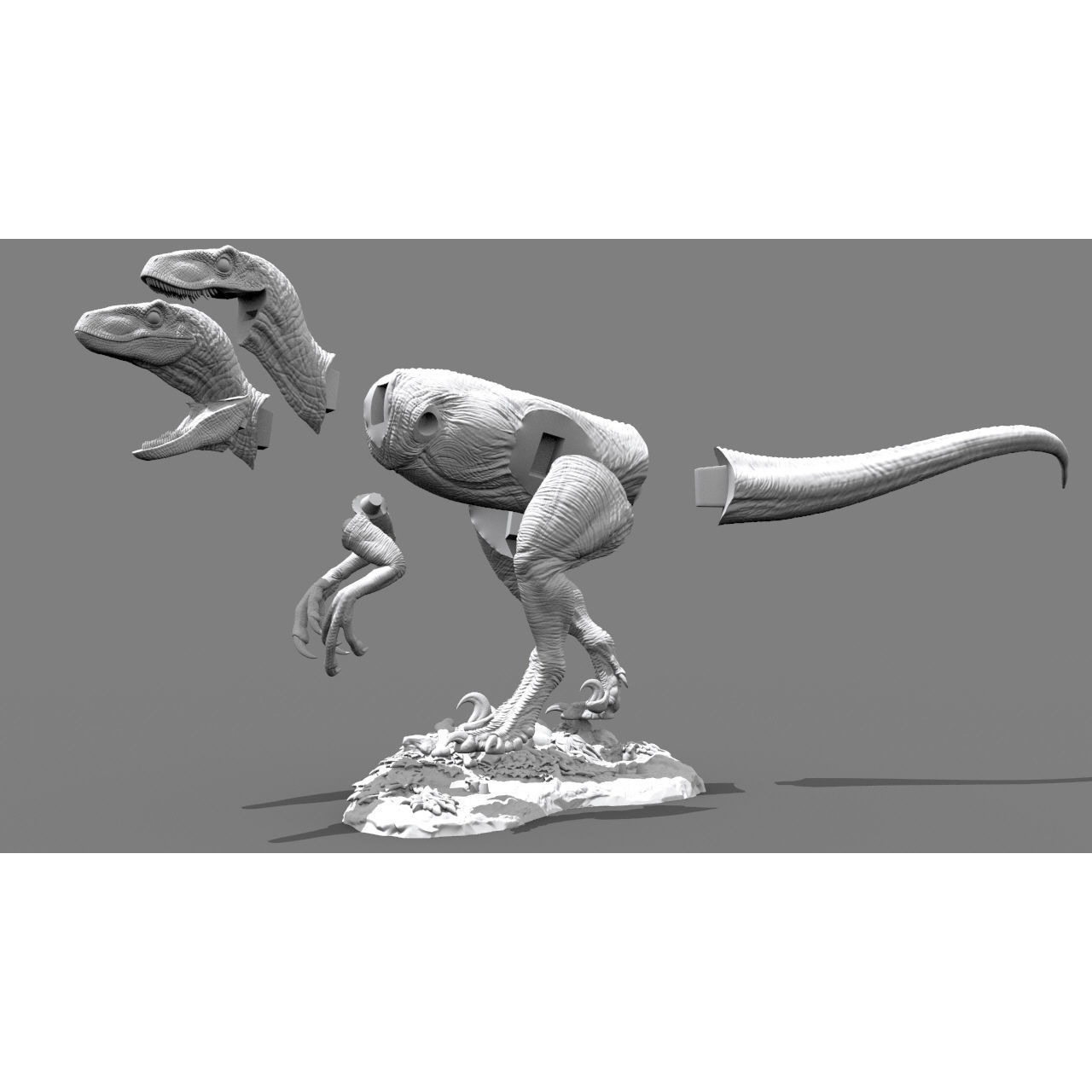 Jurassic Park Jurassic World Velociraptor - 3D Print Model 3D print model 6