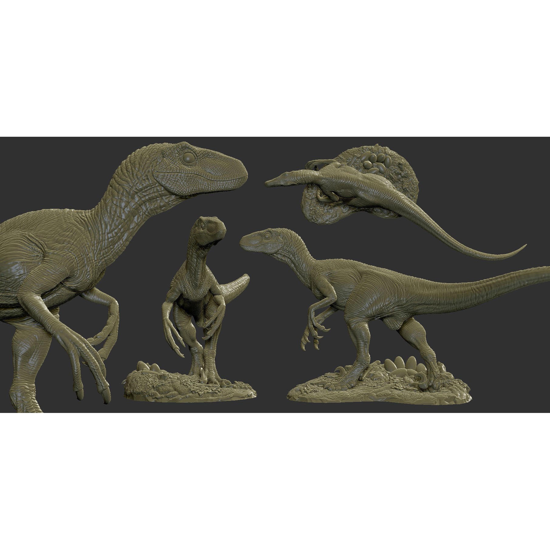 Jurassic Park Jurassic World Velociraptor - 3D Print Model 3D print model 7