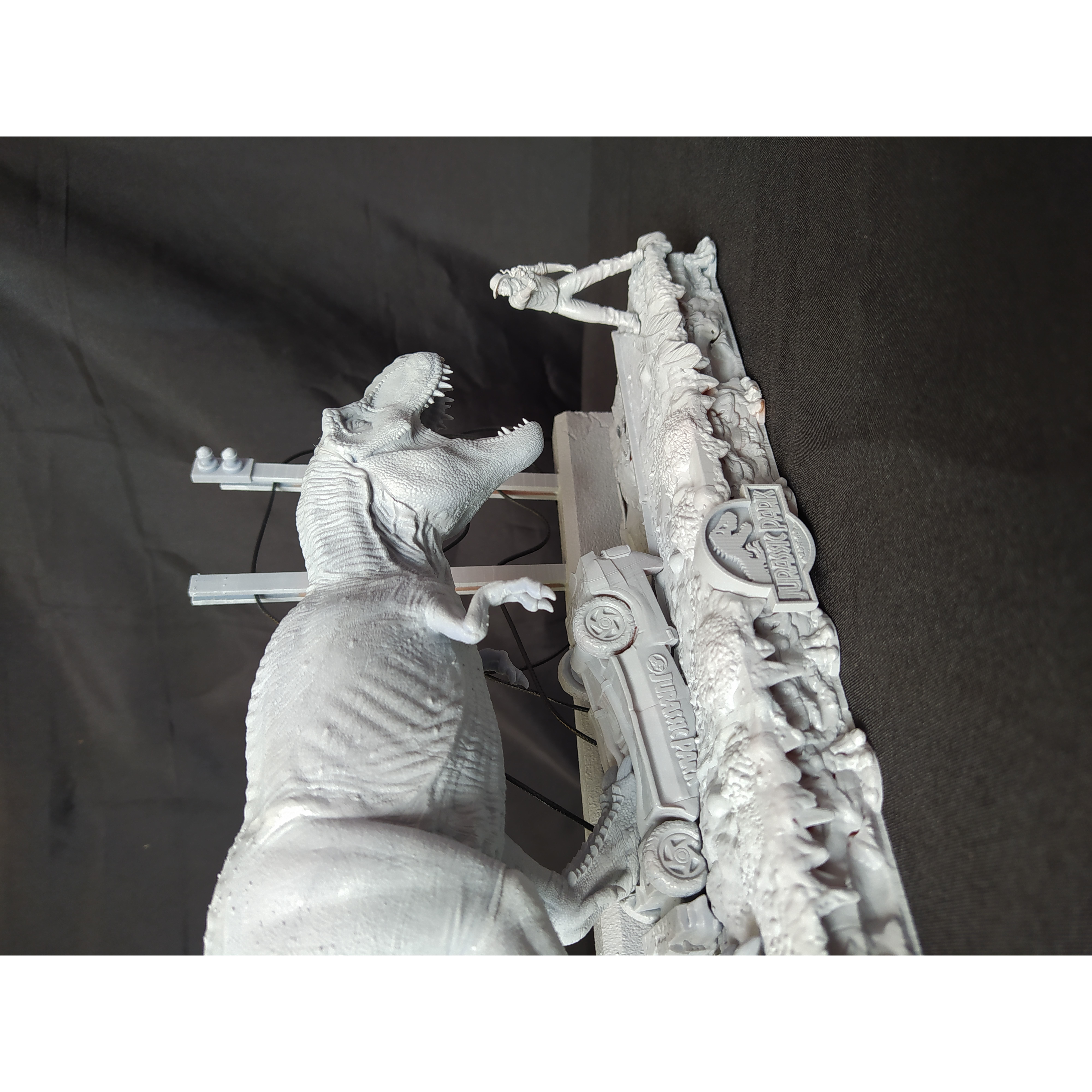 JURASSIC PARK T-REX SCENE 3D print model 5