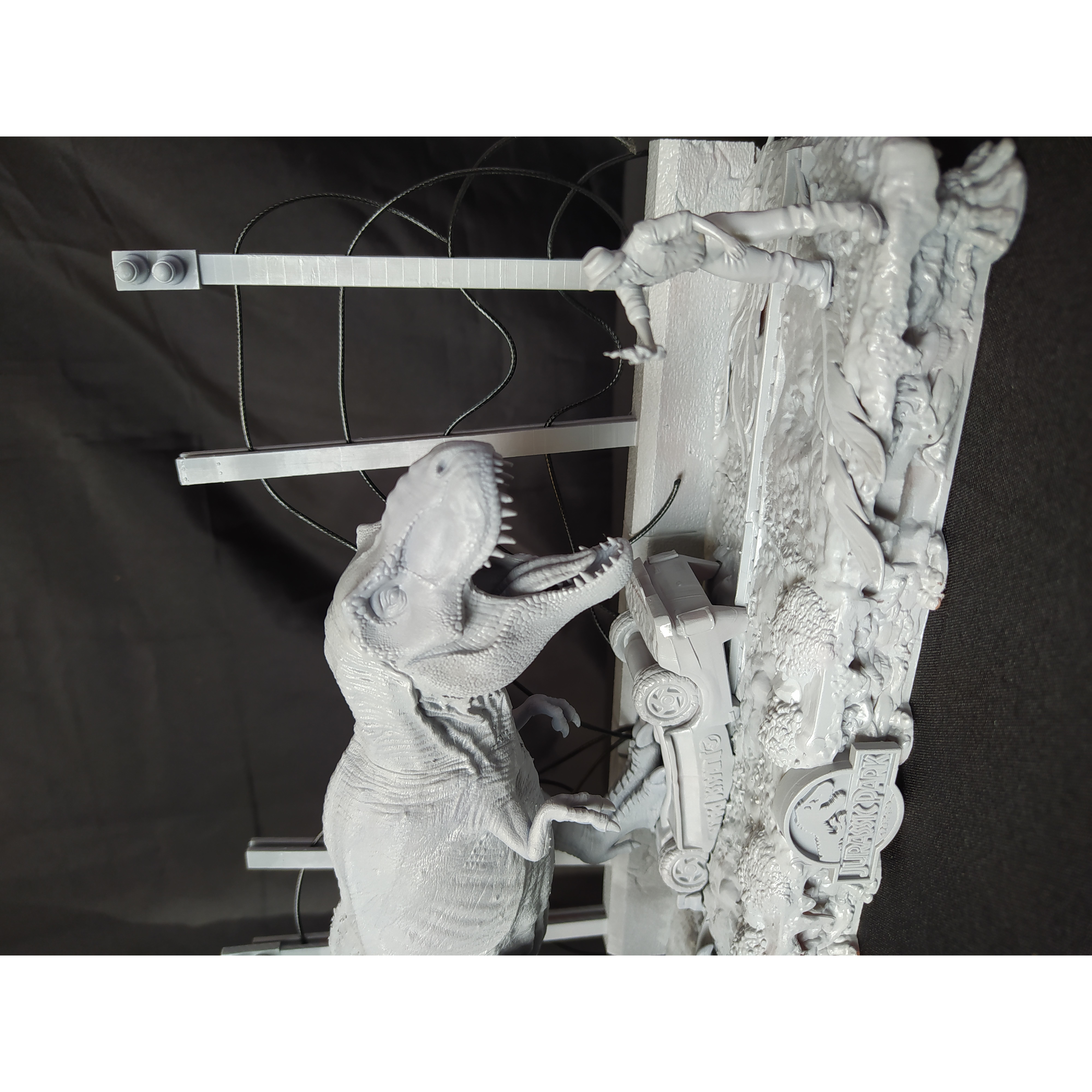 JURASSIC PARK T-REX SCENE 3D print model 8