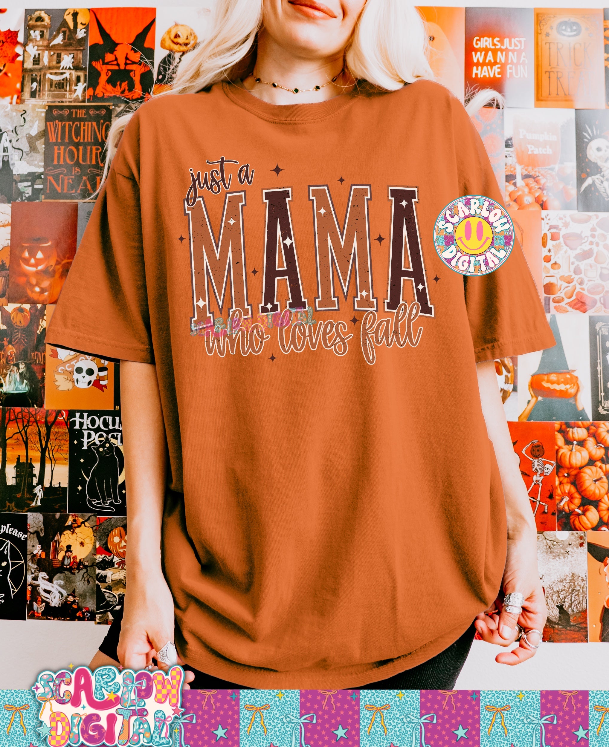 Just a Mama Who Loves Fall PNG Digital Design 2