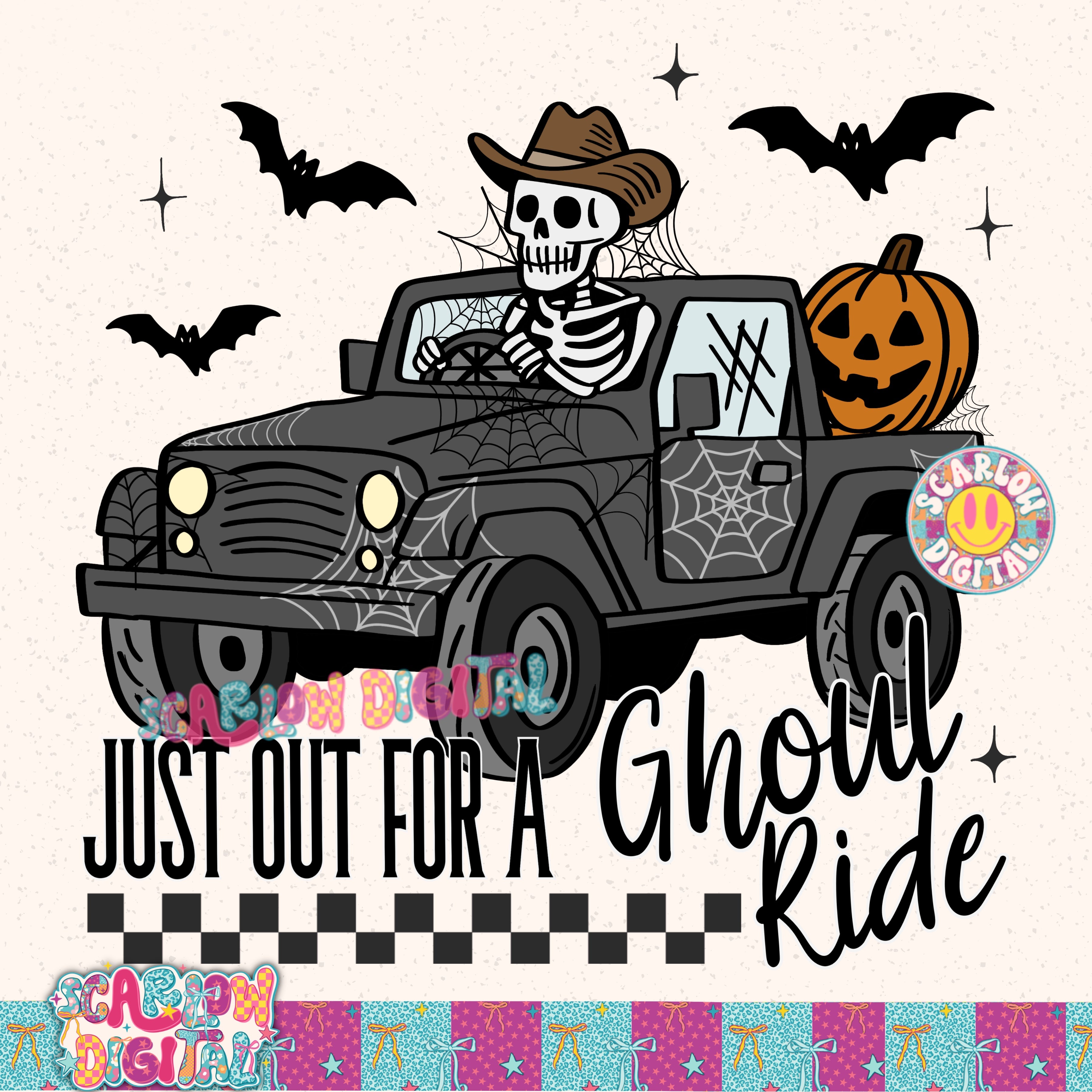 Just Out For a Ghoul Ride PNG Digital Design 3