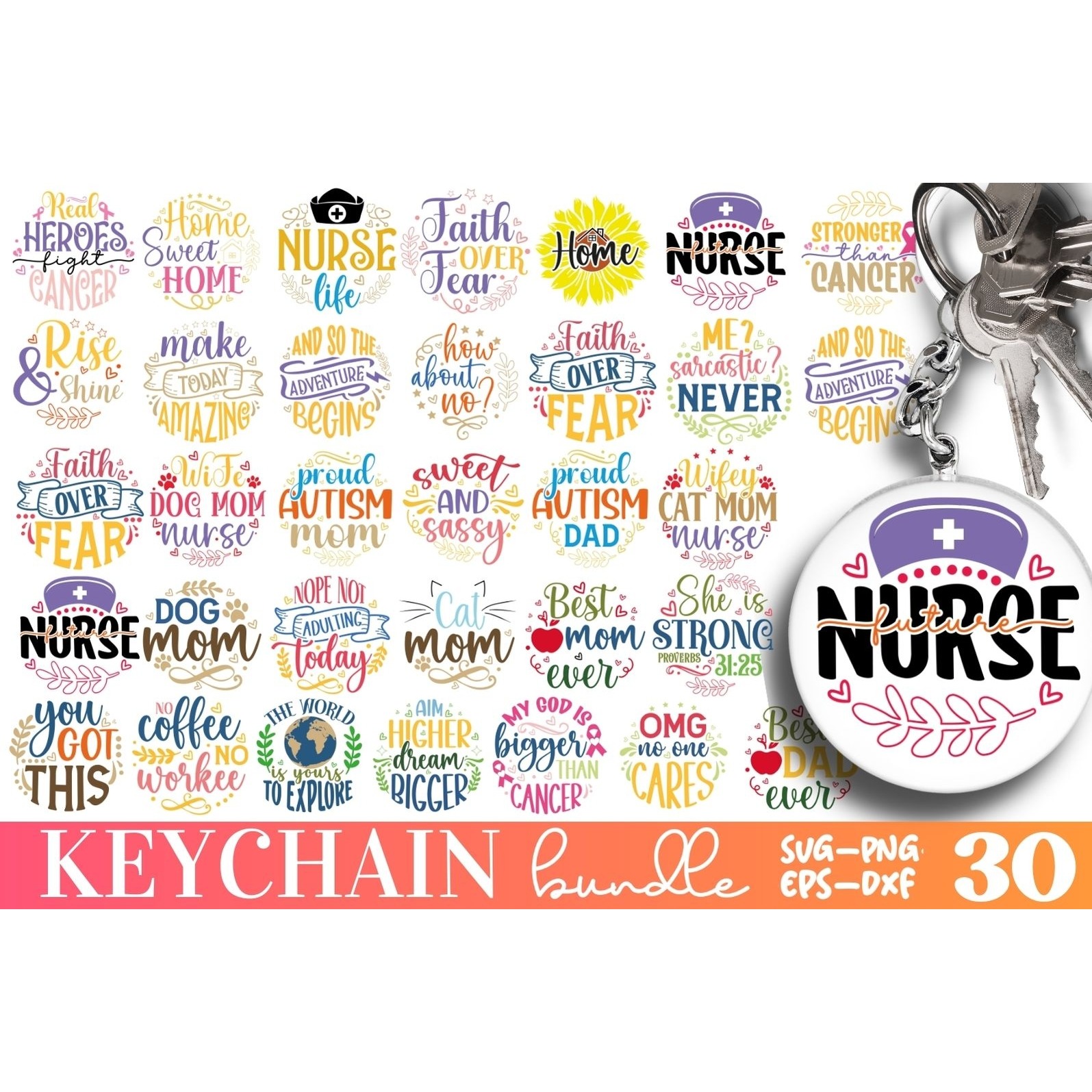 Keychain SVG Bundle