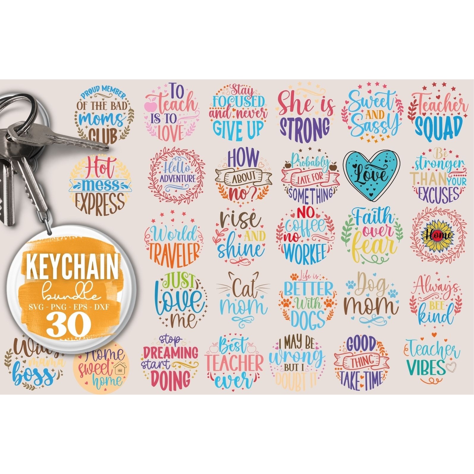 Keychain SVG Bundle (3)