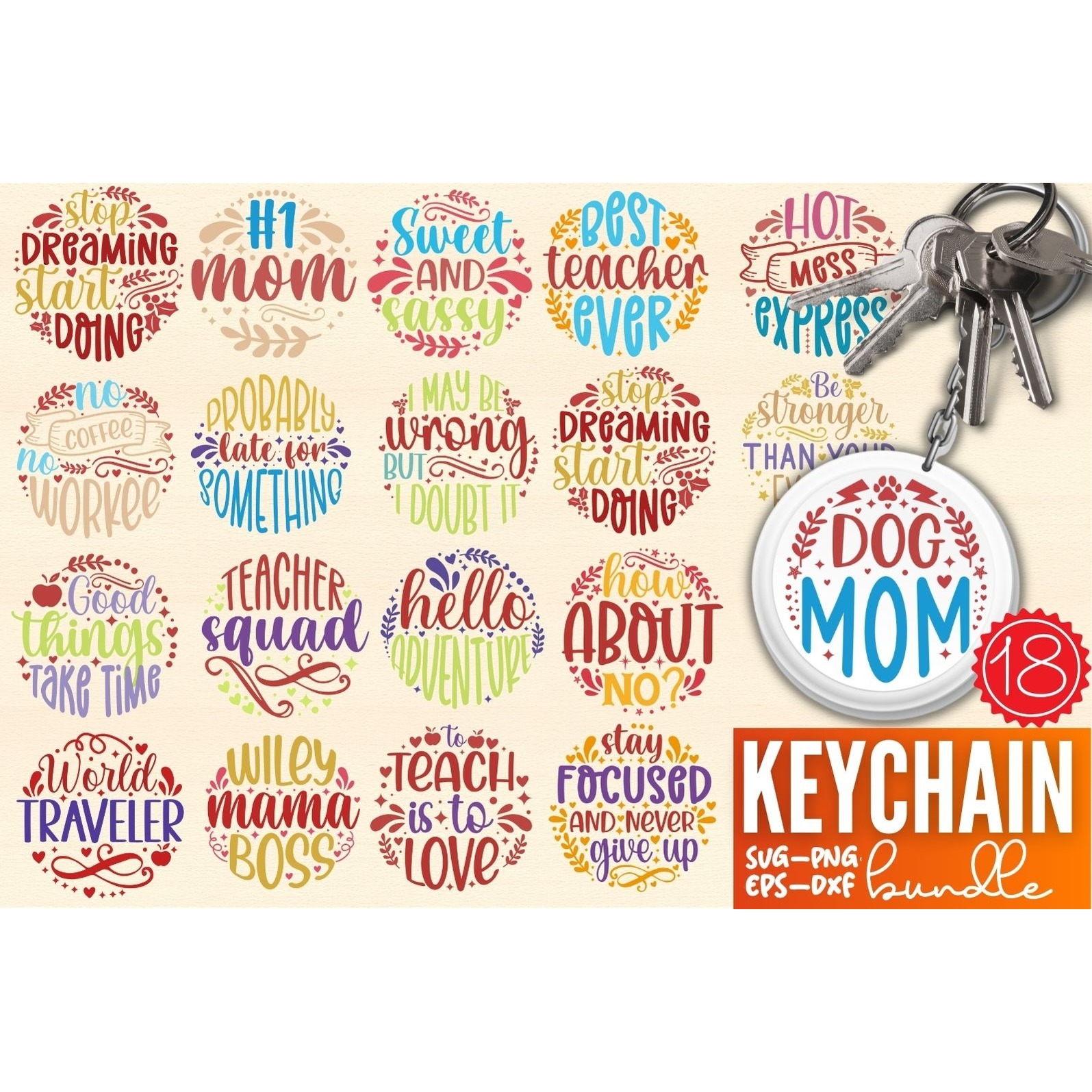 Keychain SVG Bundle (4)
